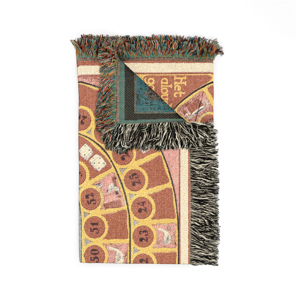 Old Game of The Goose Dutch Board Game Woven Blanket / Throw / Wall Hanging /3 sizes
