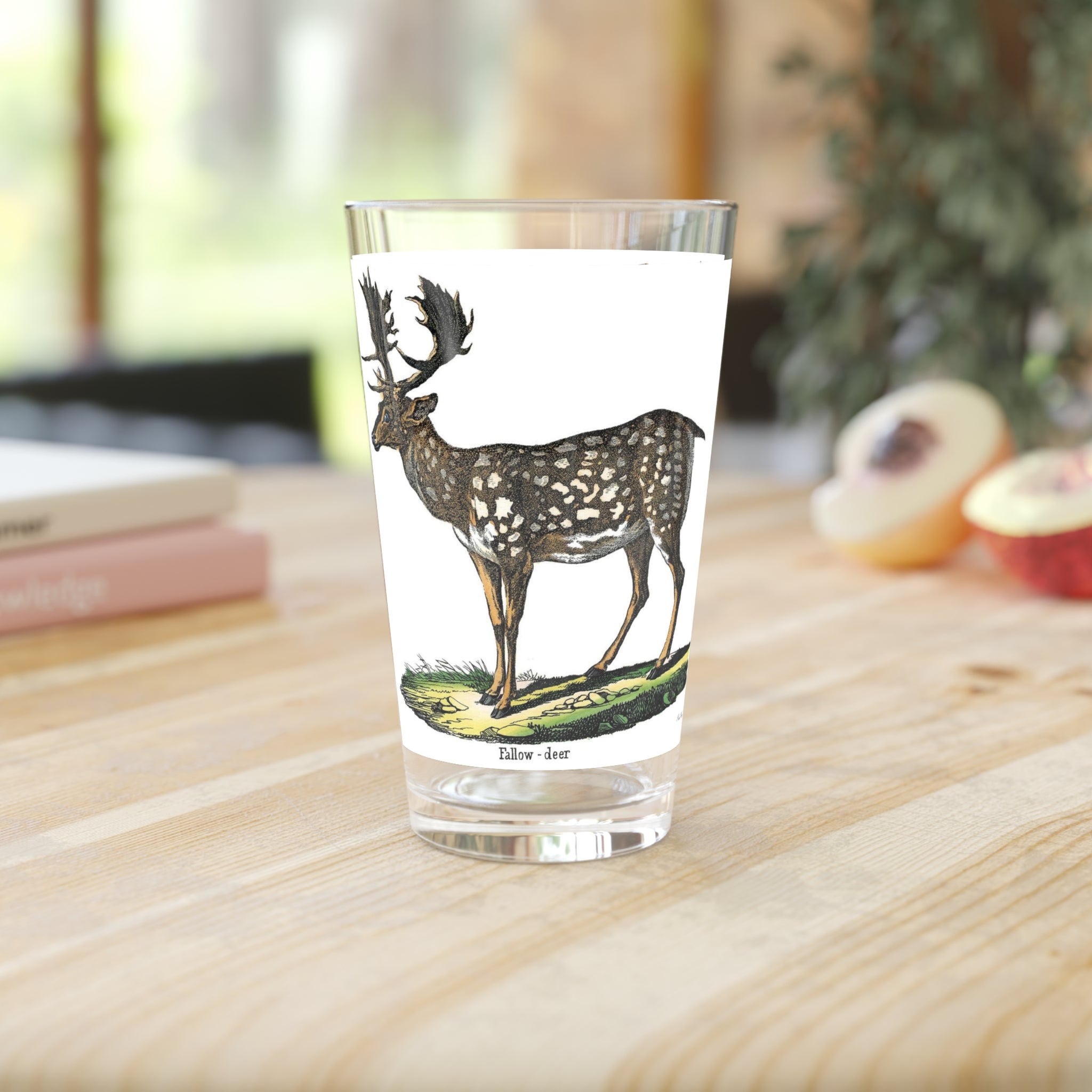 Fallow Deer Pint Glass, 16oz / Barware