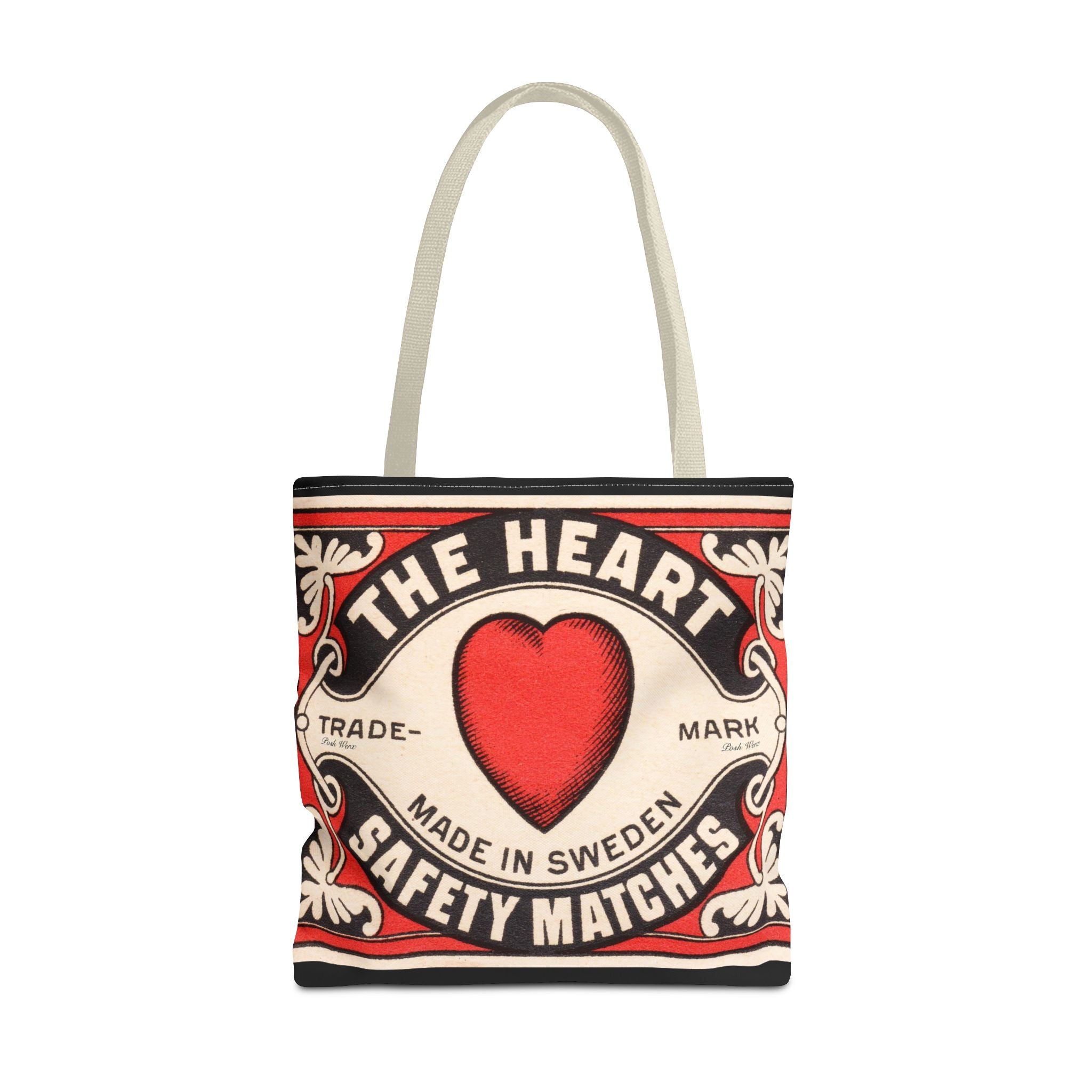 The Heart Safety Match Tote Bag (3 sizes, multiple handle colors)