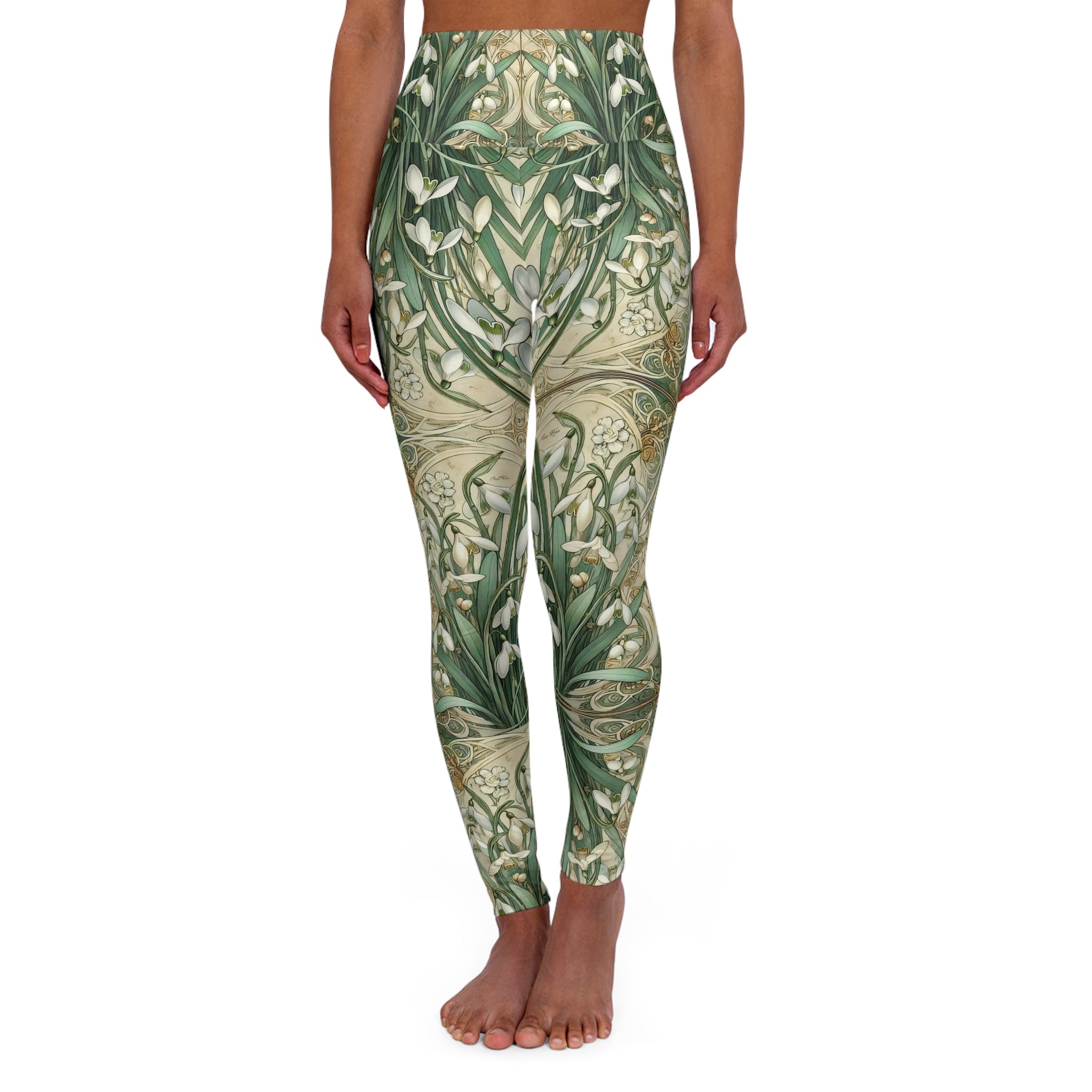 Nouveau Snow Flower High Waisted Yoga Leggings / Bottoms  (6 sizes)
