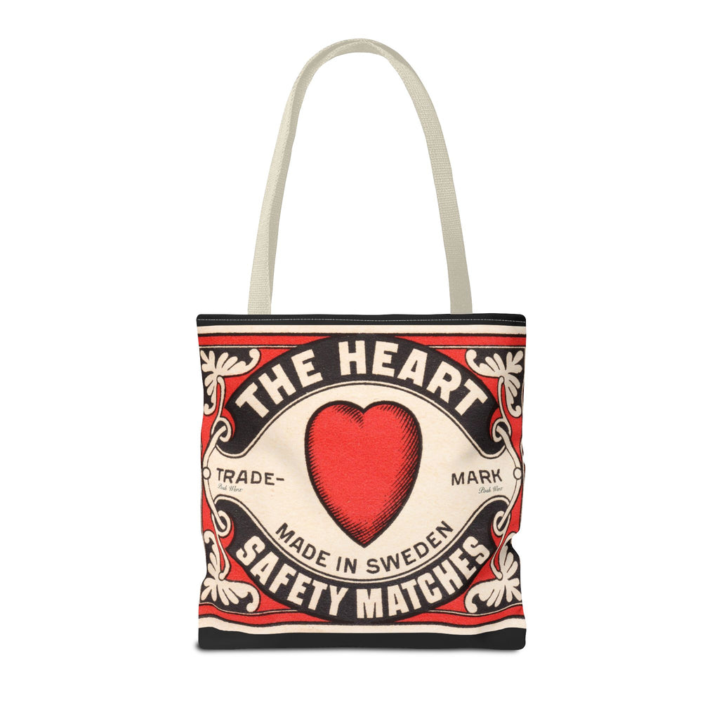 The Heart Safety Match Tote Bag (3 sizes, multiple handle colors)