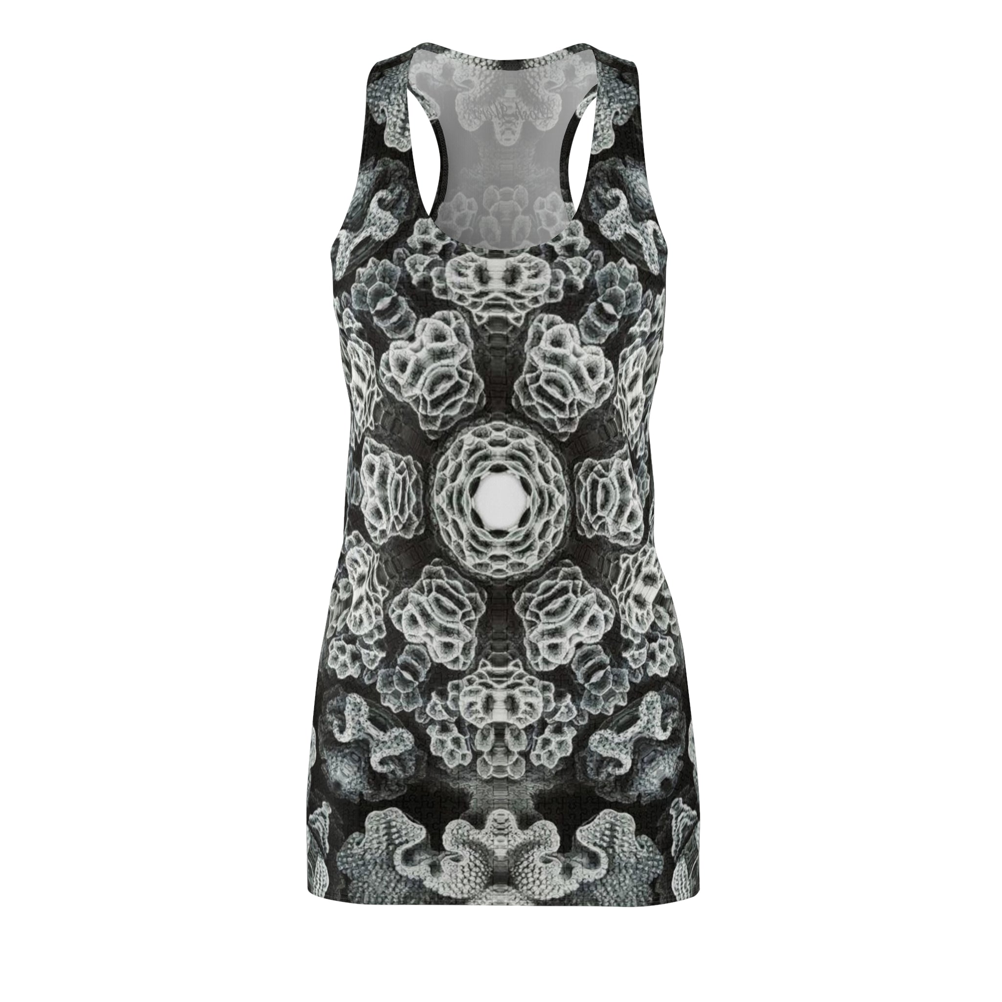 Black & White Coral Women's Racerback Dress (6 variants)