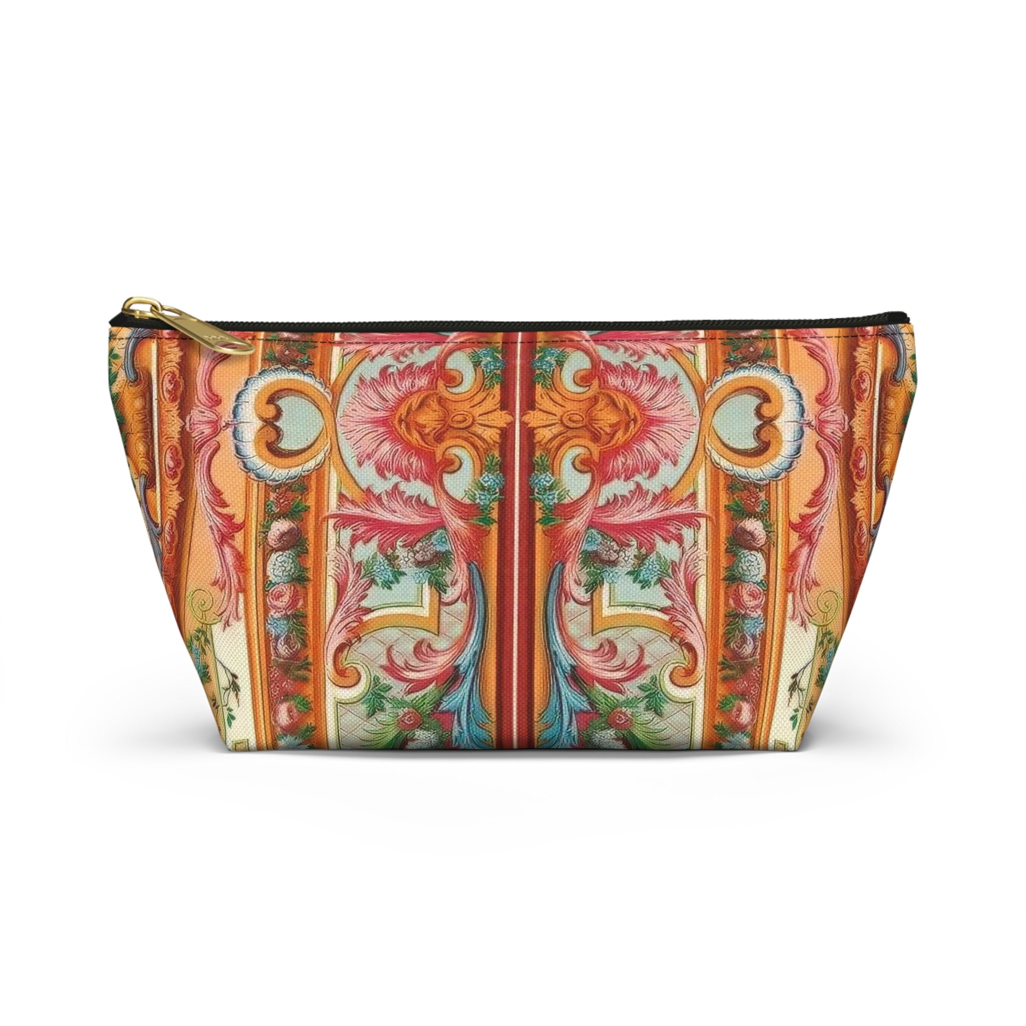 Fancy Flourish Accessory Pouch w T-bottom, 2 designs in one (2 sizes)
