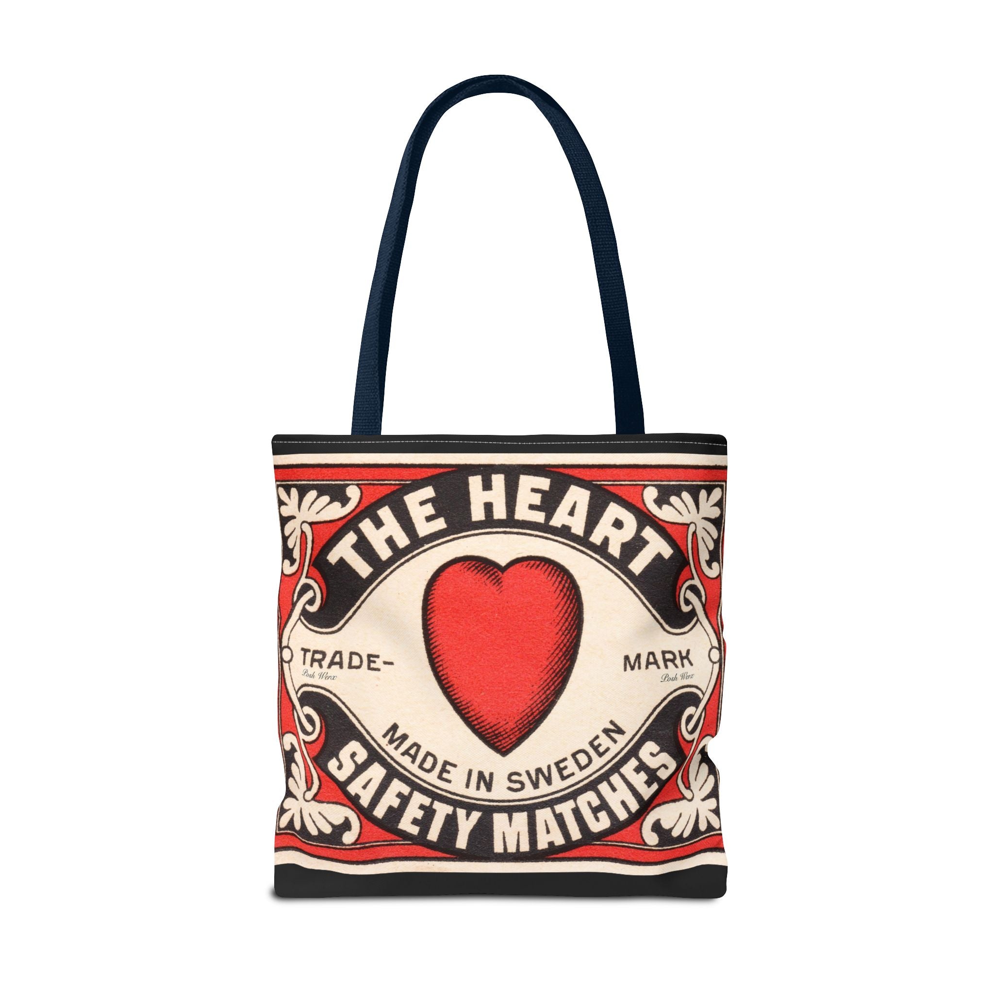 The Heart Safety Match Tote Bag (3 sizes, multiple handle colors)