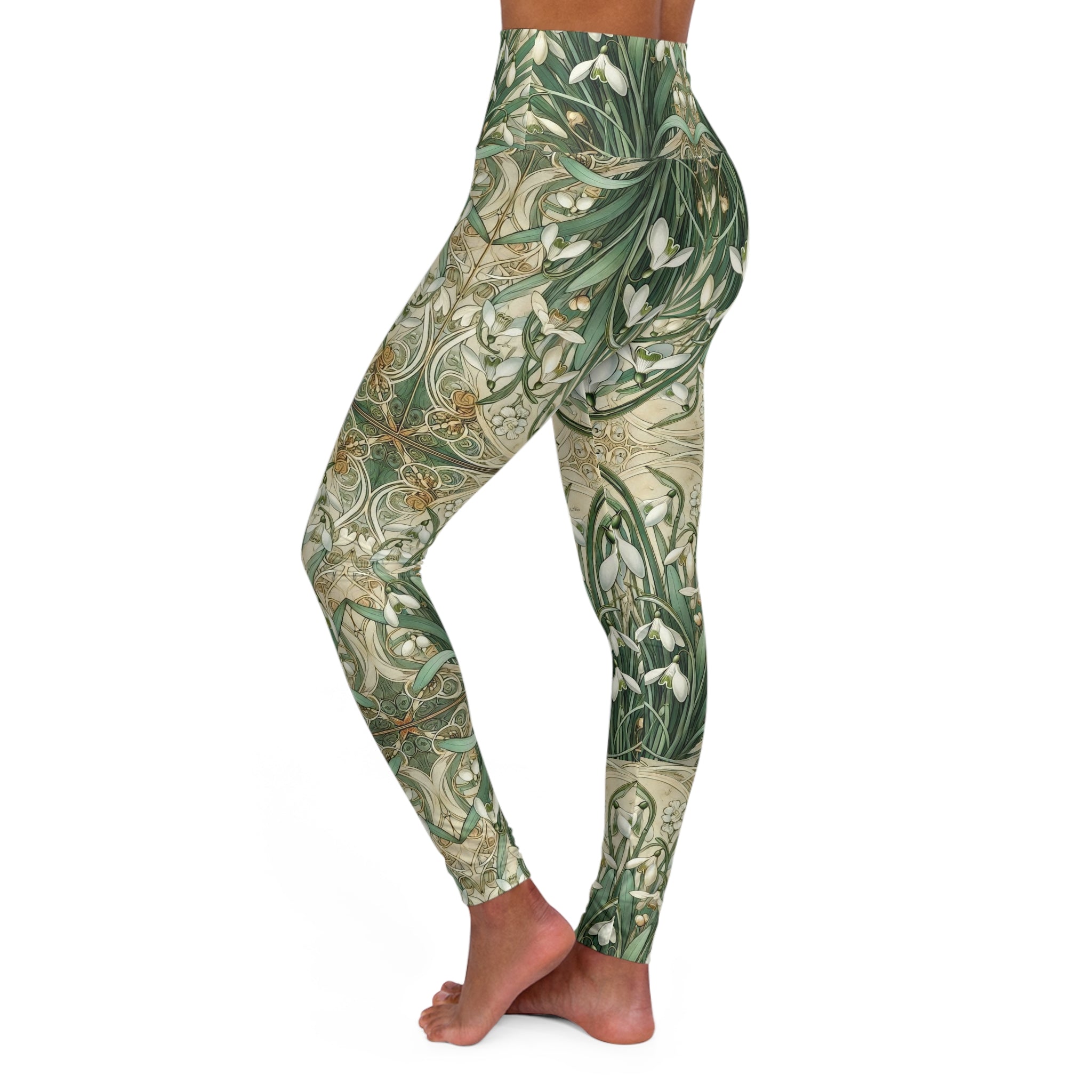 Nouveau Snow Flower High Waisted Yoga Leggings / Bottoms  (6 sizes)