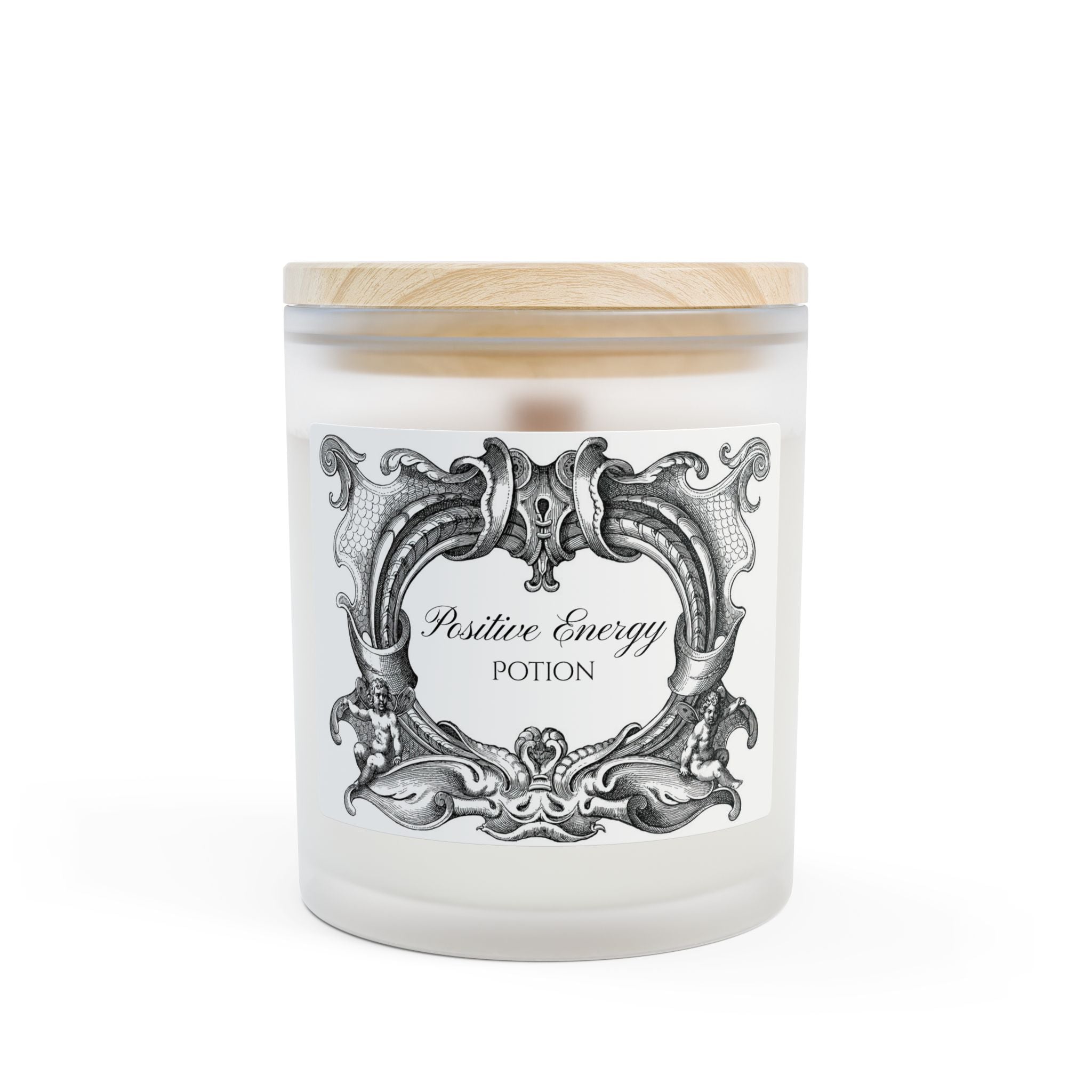 Positive Energy Potion Frosted Glass Candle: Barware / Kitchen 11 oz Aromatherapy - 9 scents