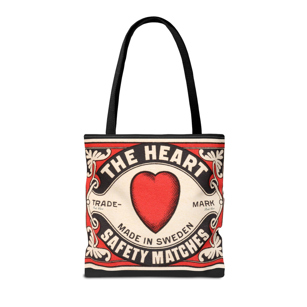 The Heart Safety Match Tote Bag (3 sizes, multiple handle colors)
