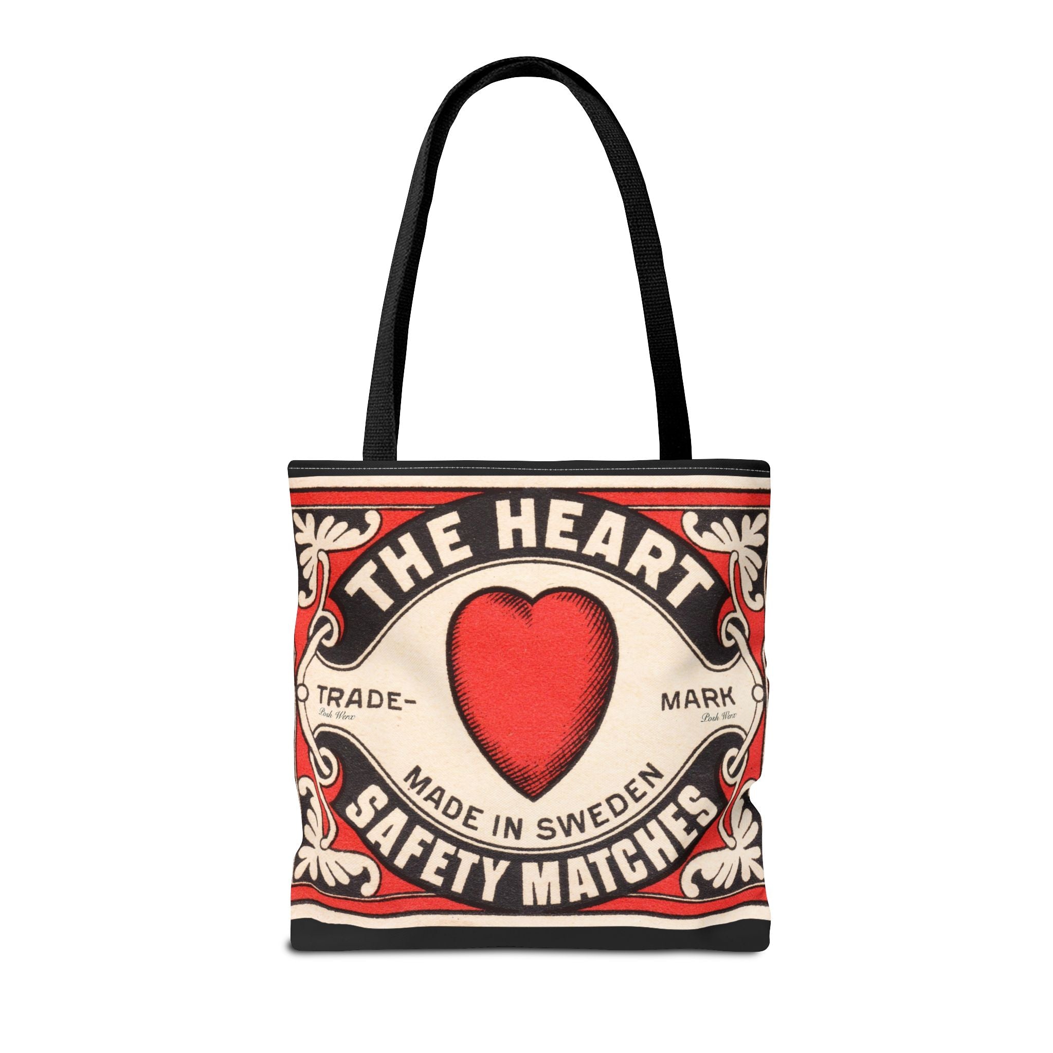 The Heart Safety Match Tote Bag (3 sizes, multiple handle colors)