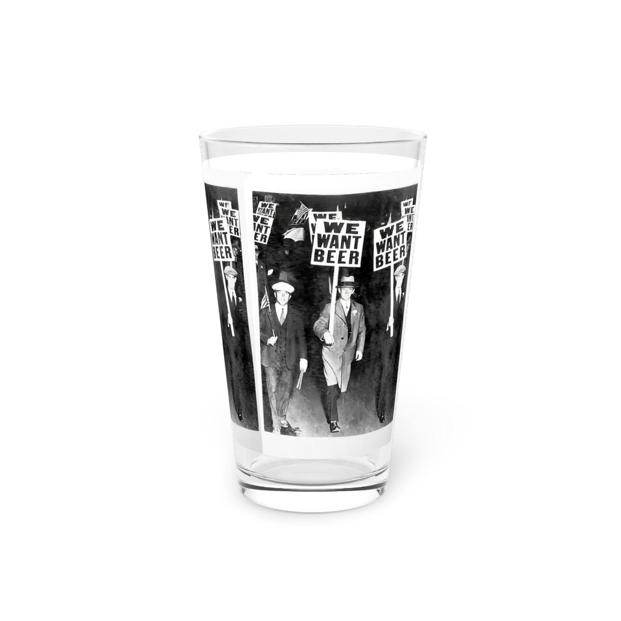 We Want Beer Pint Glass, 16oz / Barware