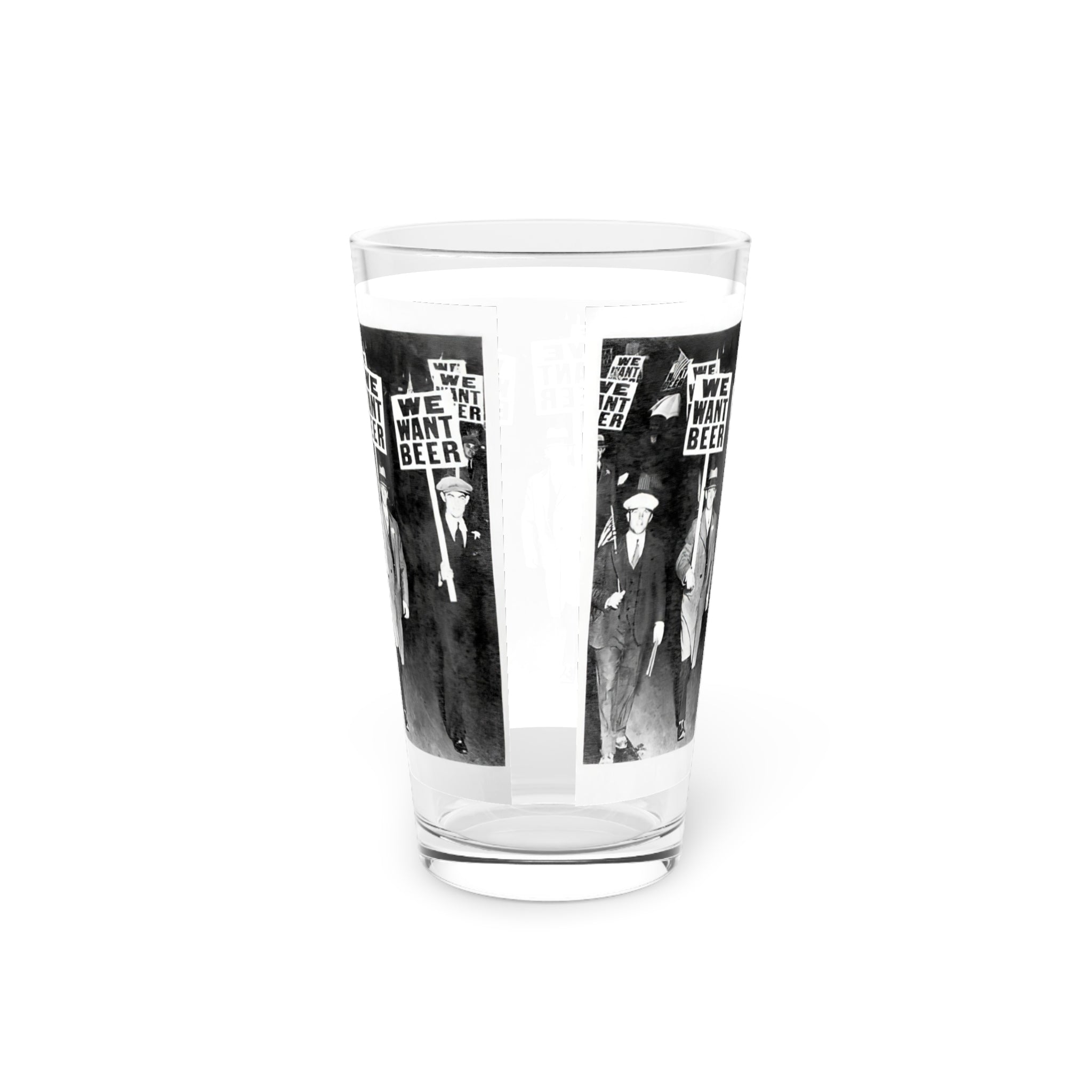 We Want Beer Pint Glass, 16oz / Barware