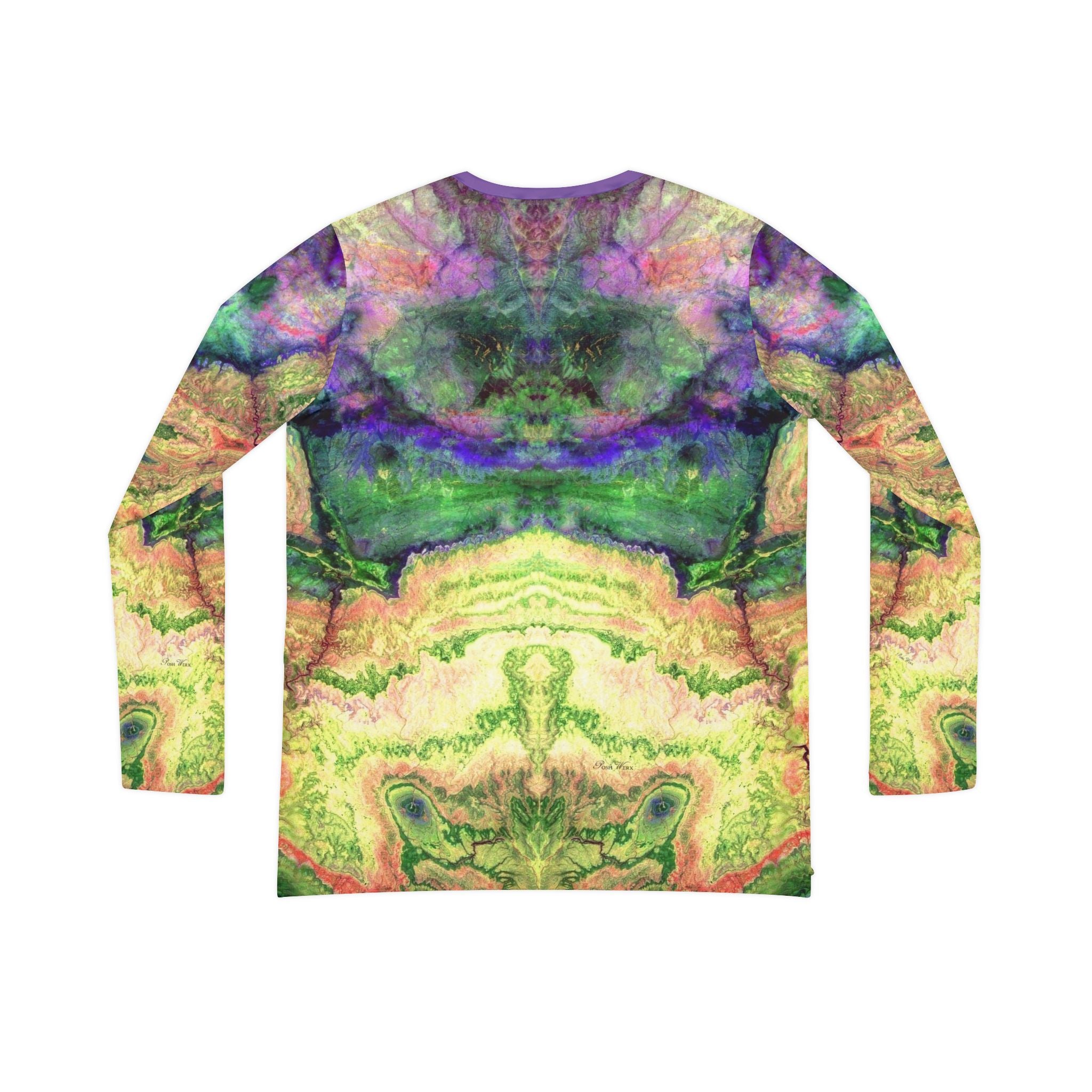 Italian Marble Paper  v.2 a Women's Long Sleeve V-neck Shirt (8 sizes)