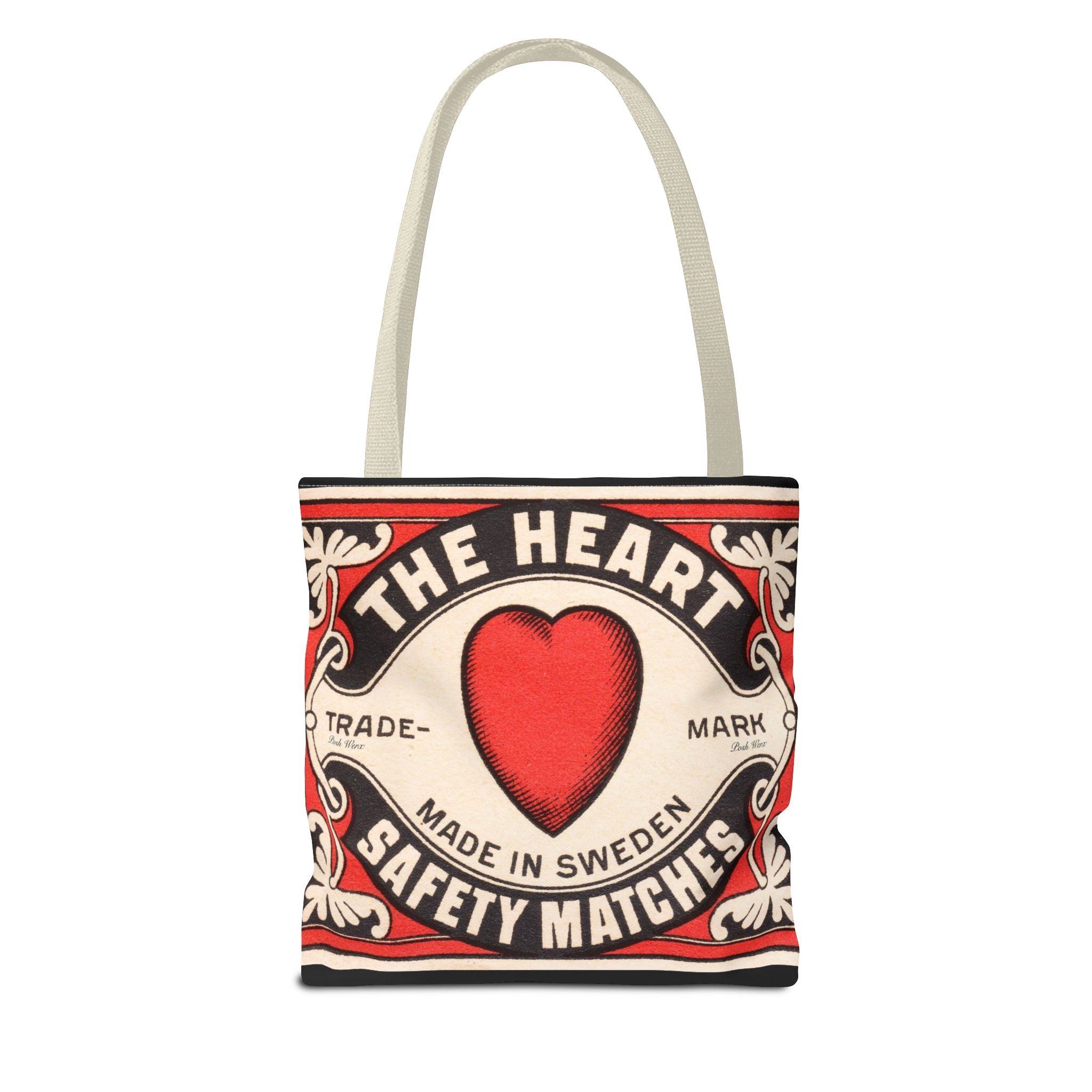 The Heart Safety Match Tote Bag (3 sizes, multiple handle colors)