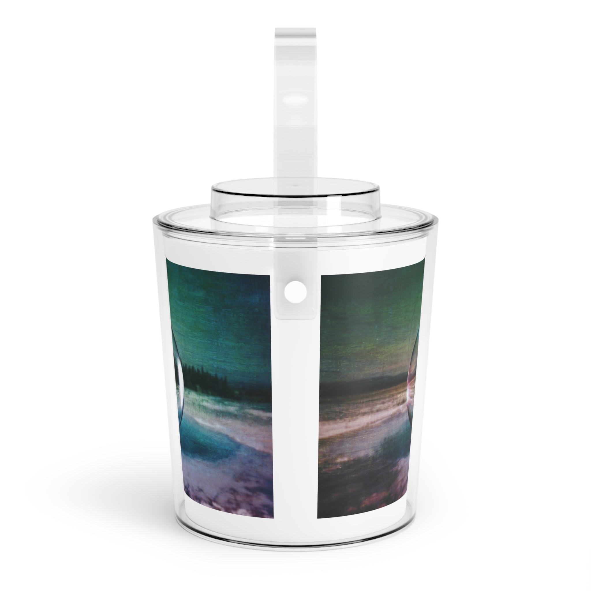 Orb Forest Ice Bucket with Tongs / Barware