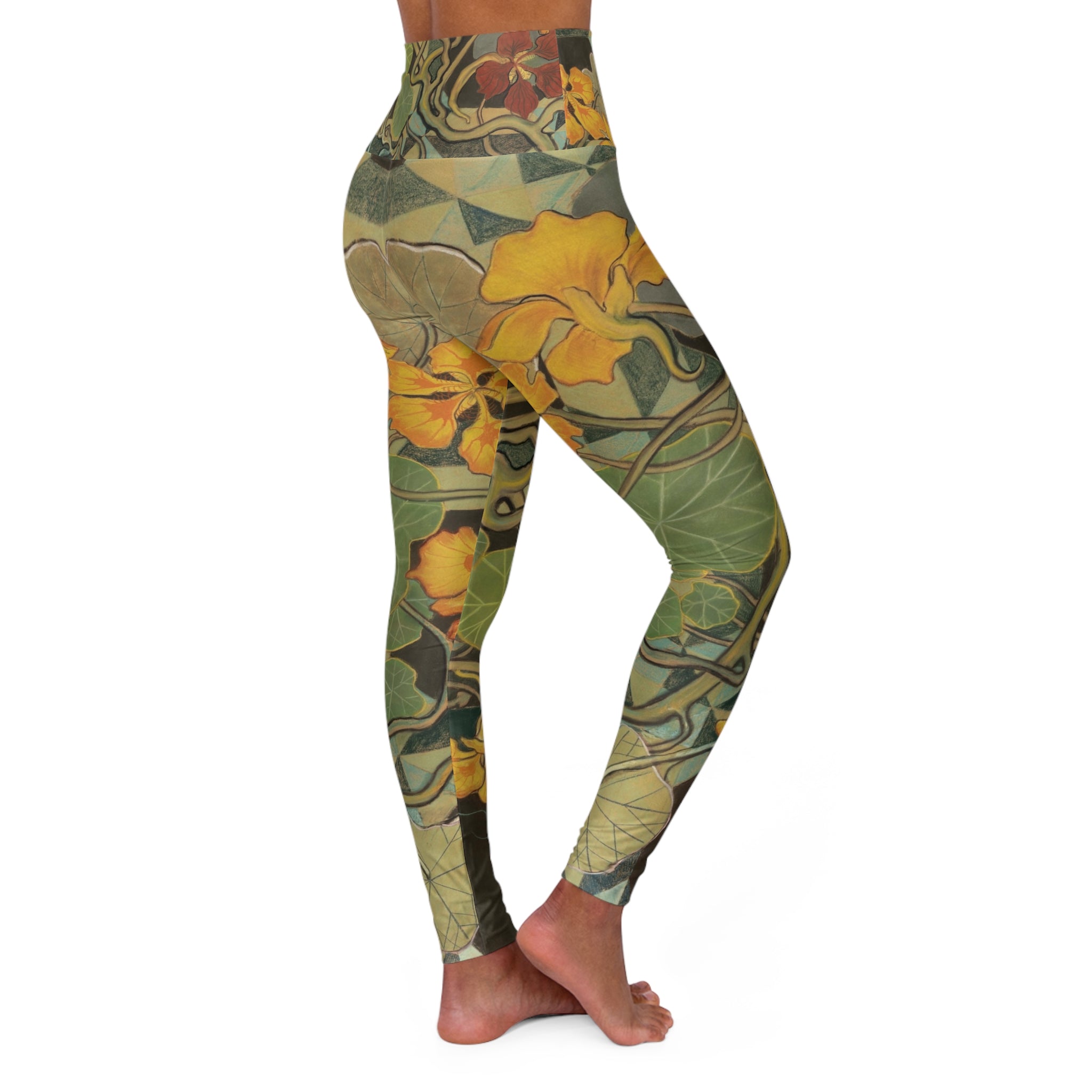 Art Nouveau Nasturtium Yoga Pant Yoga Leggings | Bottoms (6 sizes)