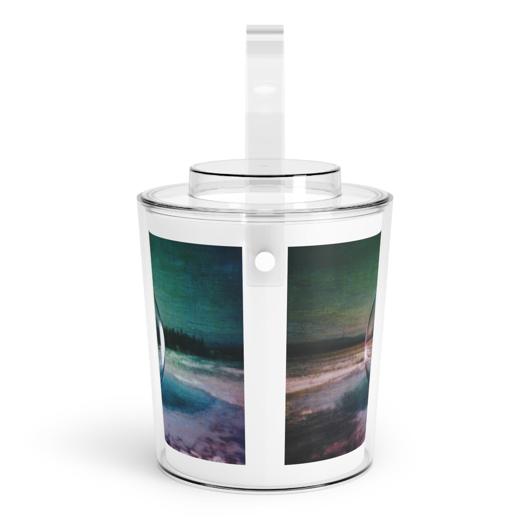 Orb Forest Ice Bucket with Tongs / Barware