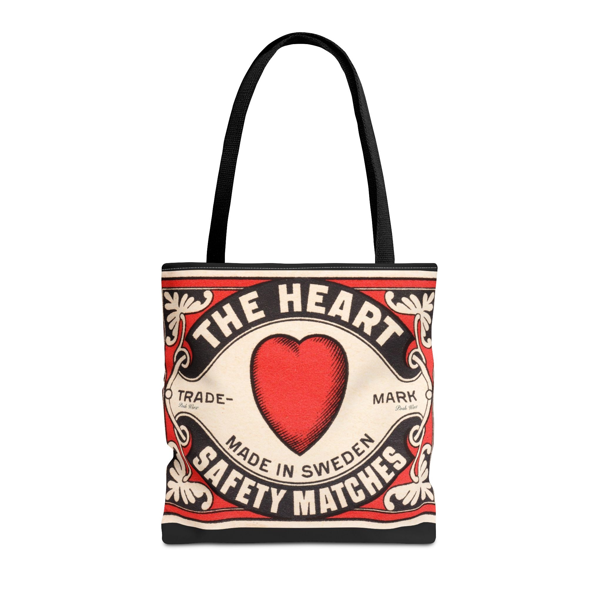 The Heart Safety Match Tote Bag (3 sizes, multiple handle colors)
