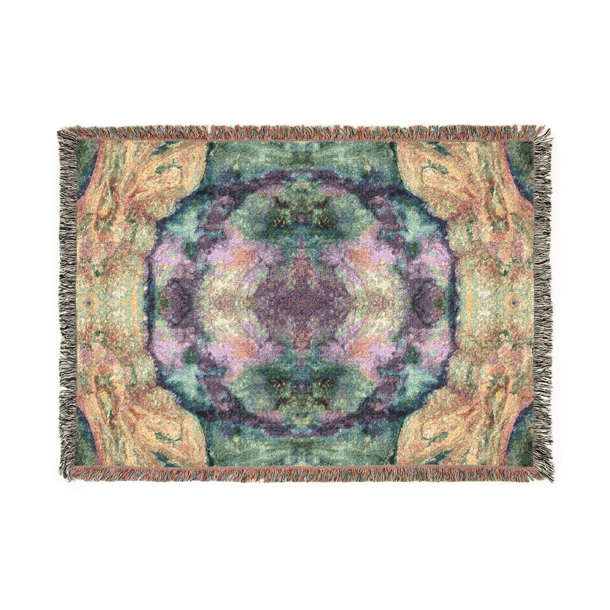 Kaleidoscope Mosaic Woven Blanket - Decorative Throw / Wall Hanging 3 sizes