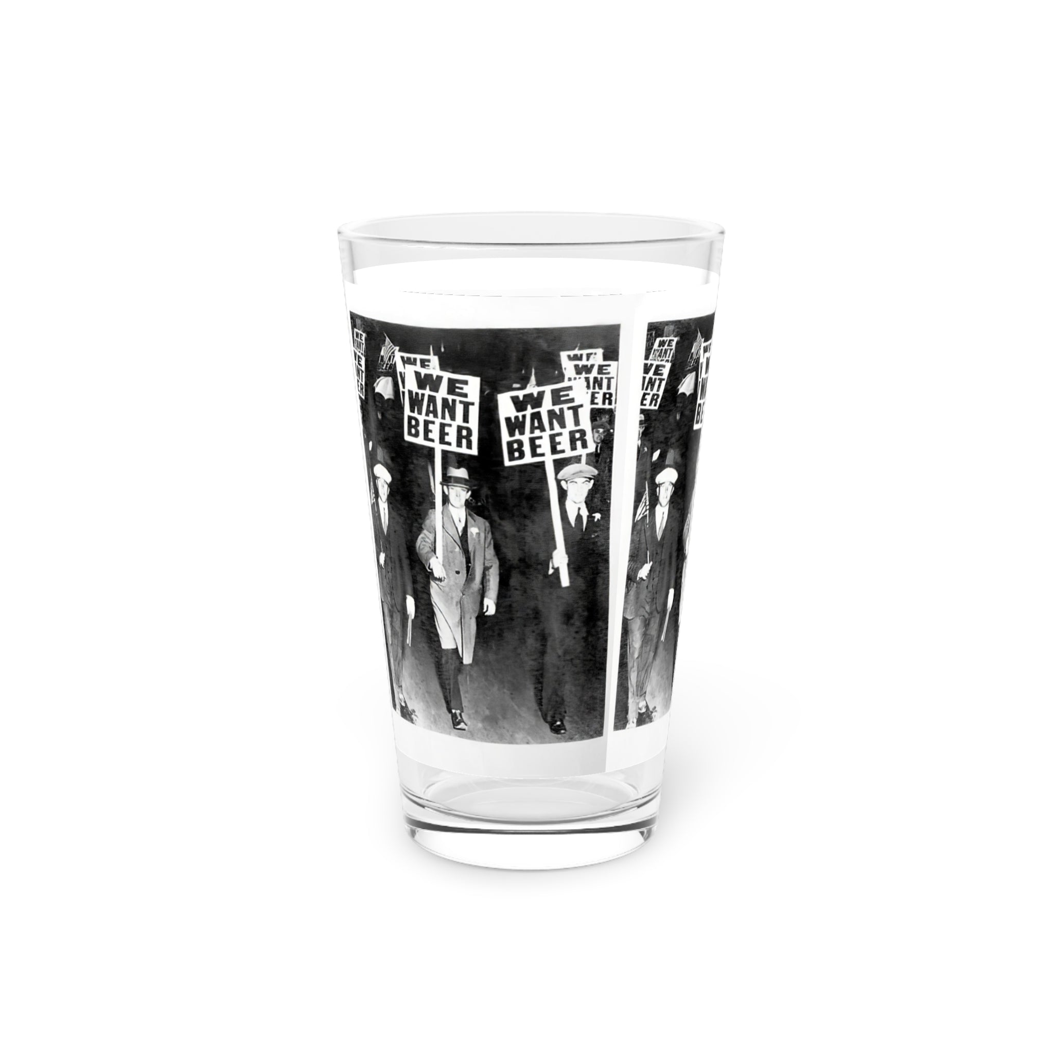 We Want Beer Pint Glass, 16oz / Barware