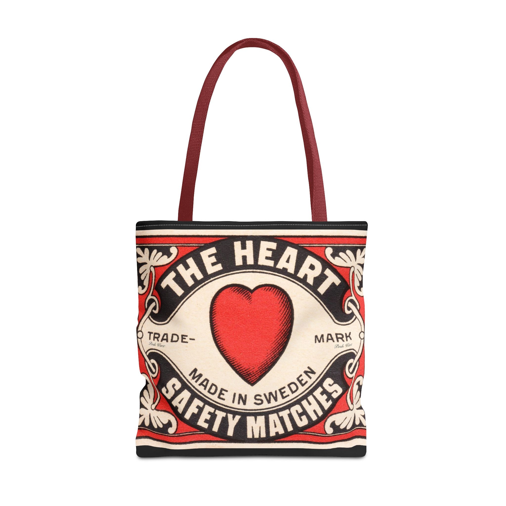 The Heart Safety Match Tote Bag (3 sizes, multiple handle colors)
