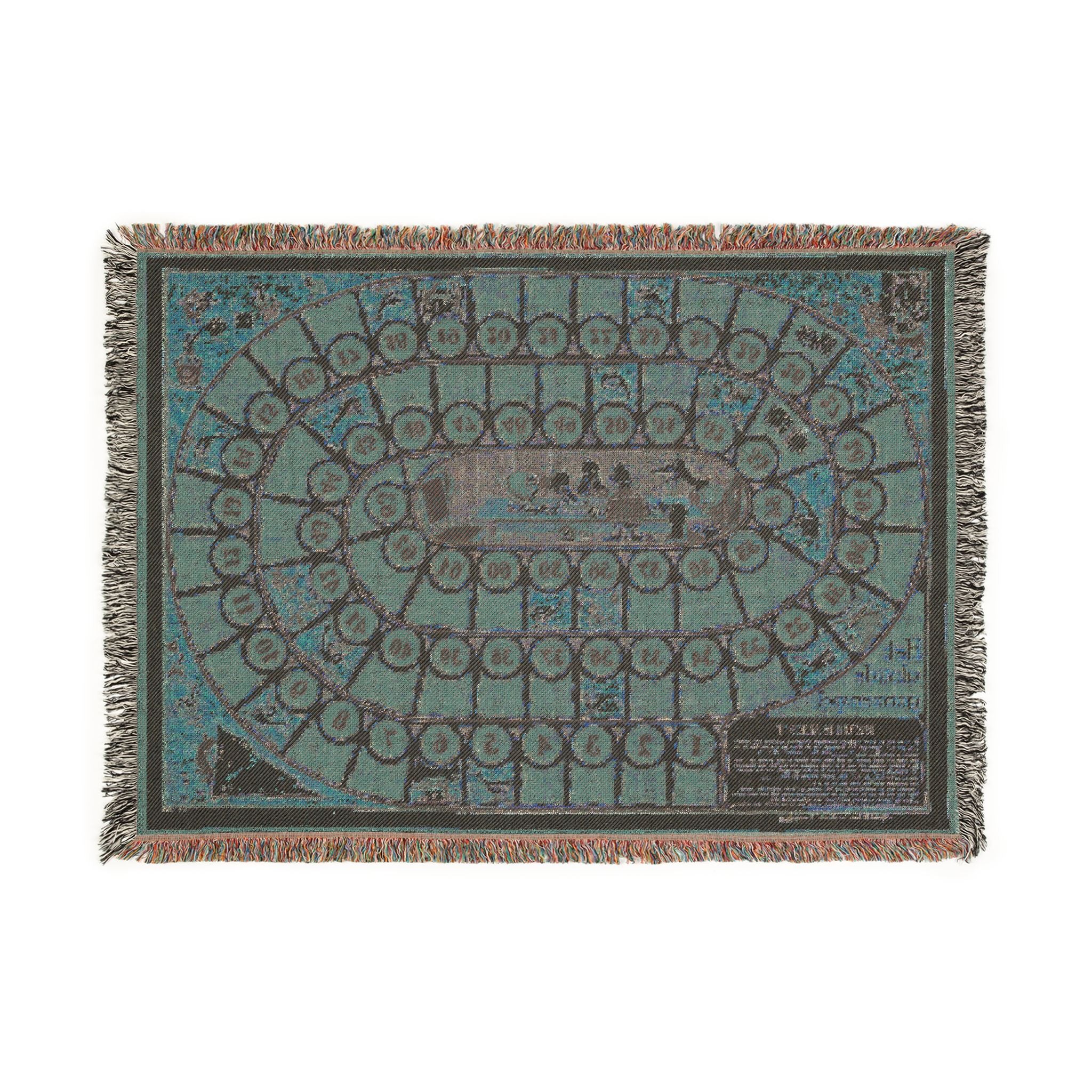Old Game of The Goose Dutch Board Game Woven Blanket / Throw / Wall Hanging /3 sizes