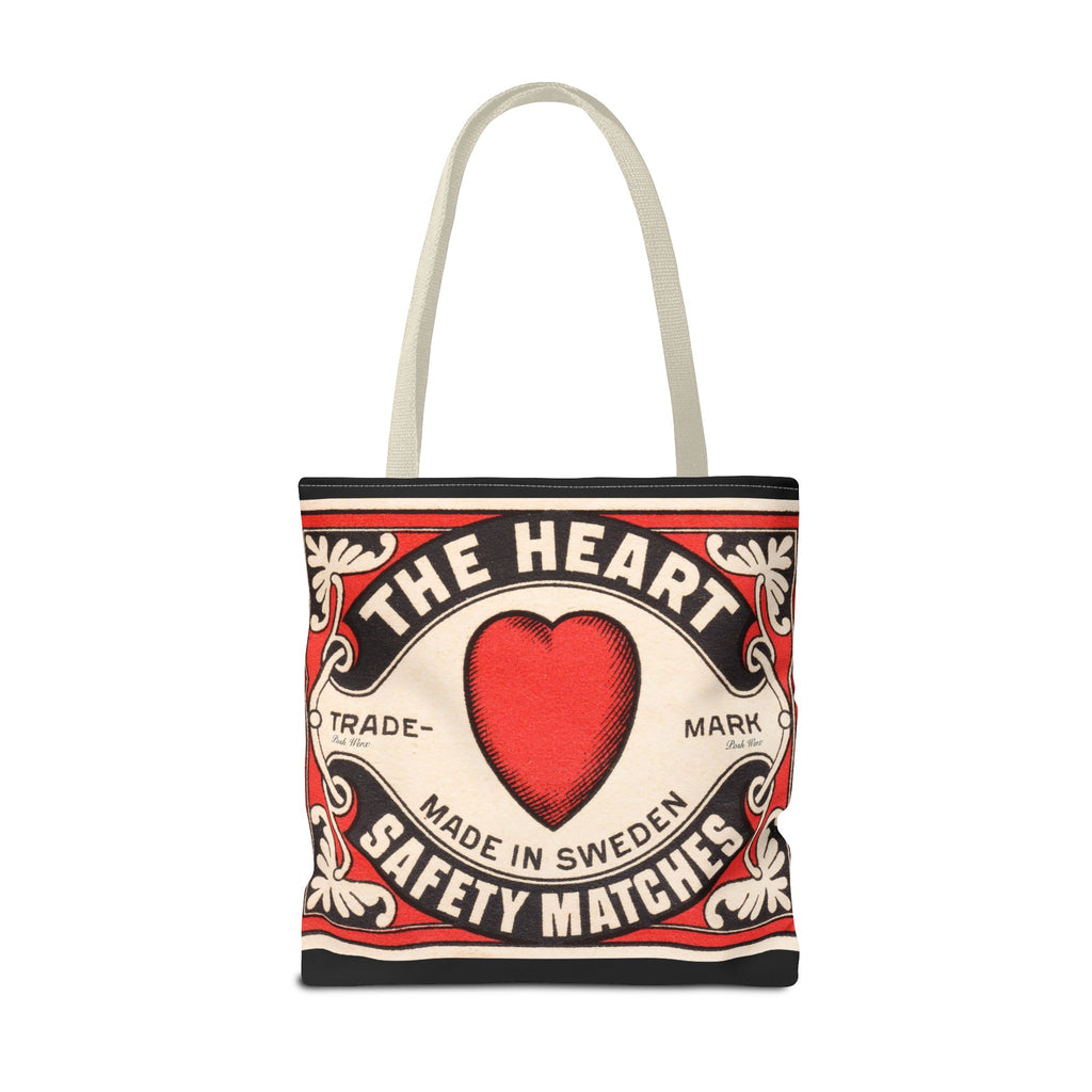 The Heart Safety Match Tote Bag (3 sizes, multiple handle colors)