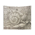 Artistic Garden Snail Wall Tapestry, Wall Hanging Living Room Wall Art (2 sizes)