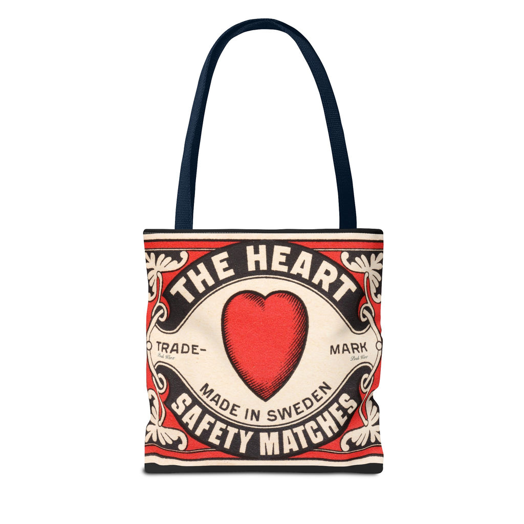 The Heart Safety Match Tote Bag (3 sizes, multiple handle colors)