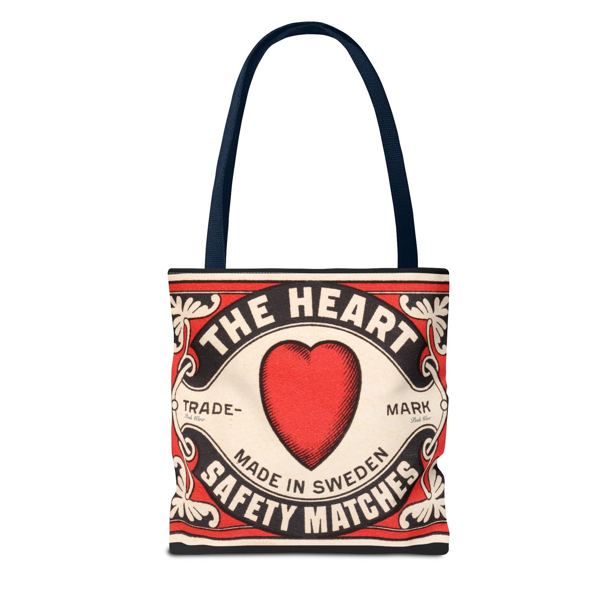 The Heart Safety Match Tote Bag (3 sizes, multiple handle colors)