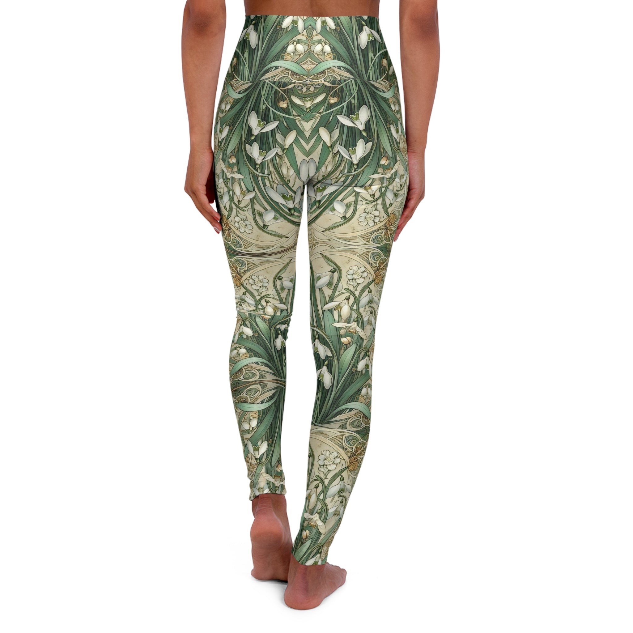 Nouveau Snow Flower High Waisted Yoga Leggings / Bottoms  (6 sizes)