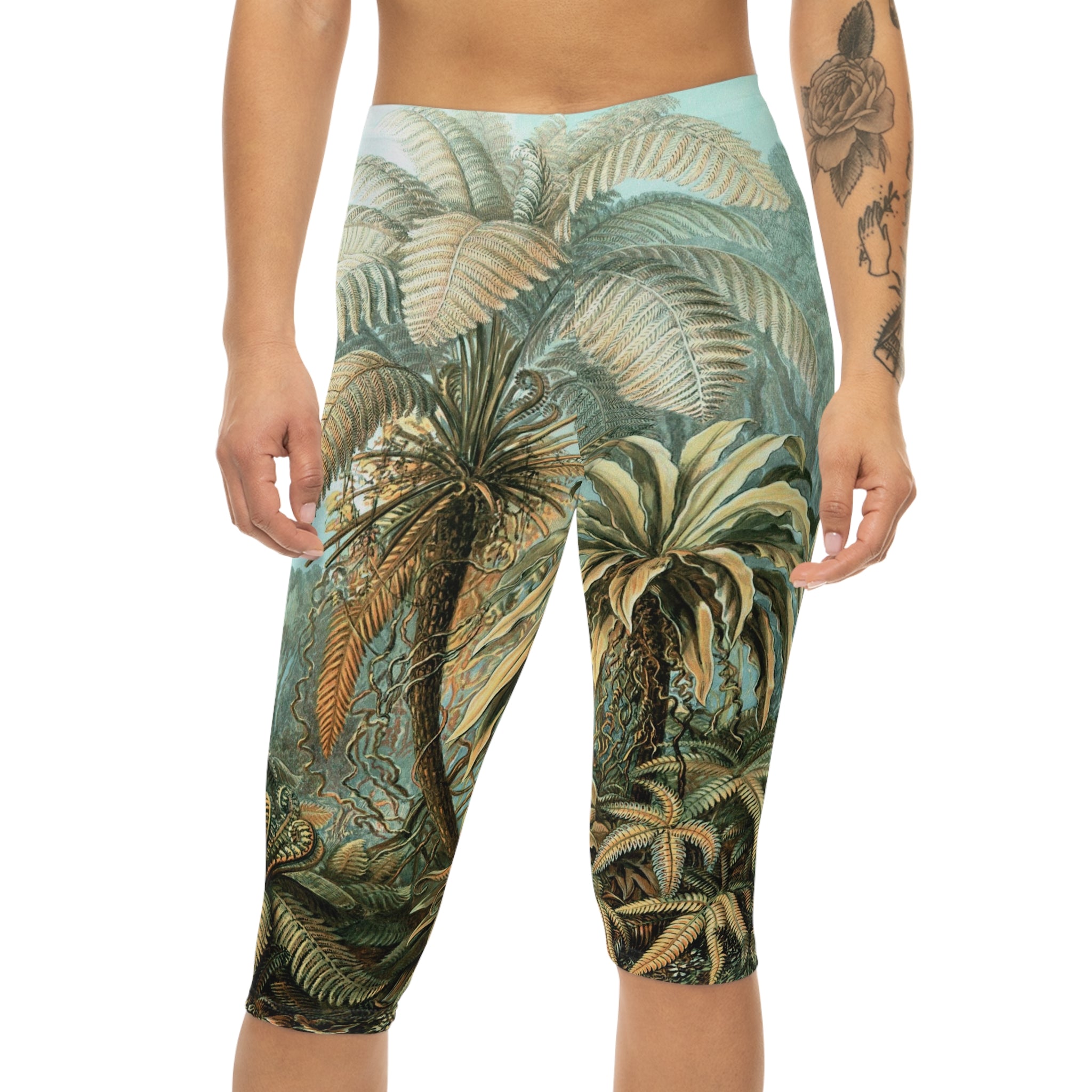 Tropical Jungle Women’s Capri Leggings / Bottoms ( 6 sizes )