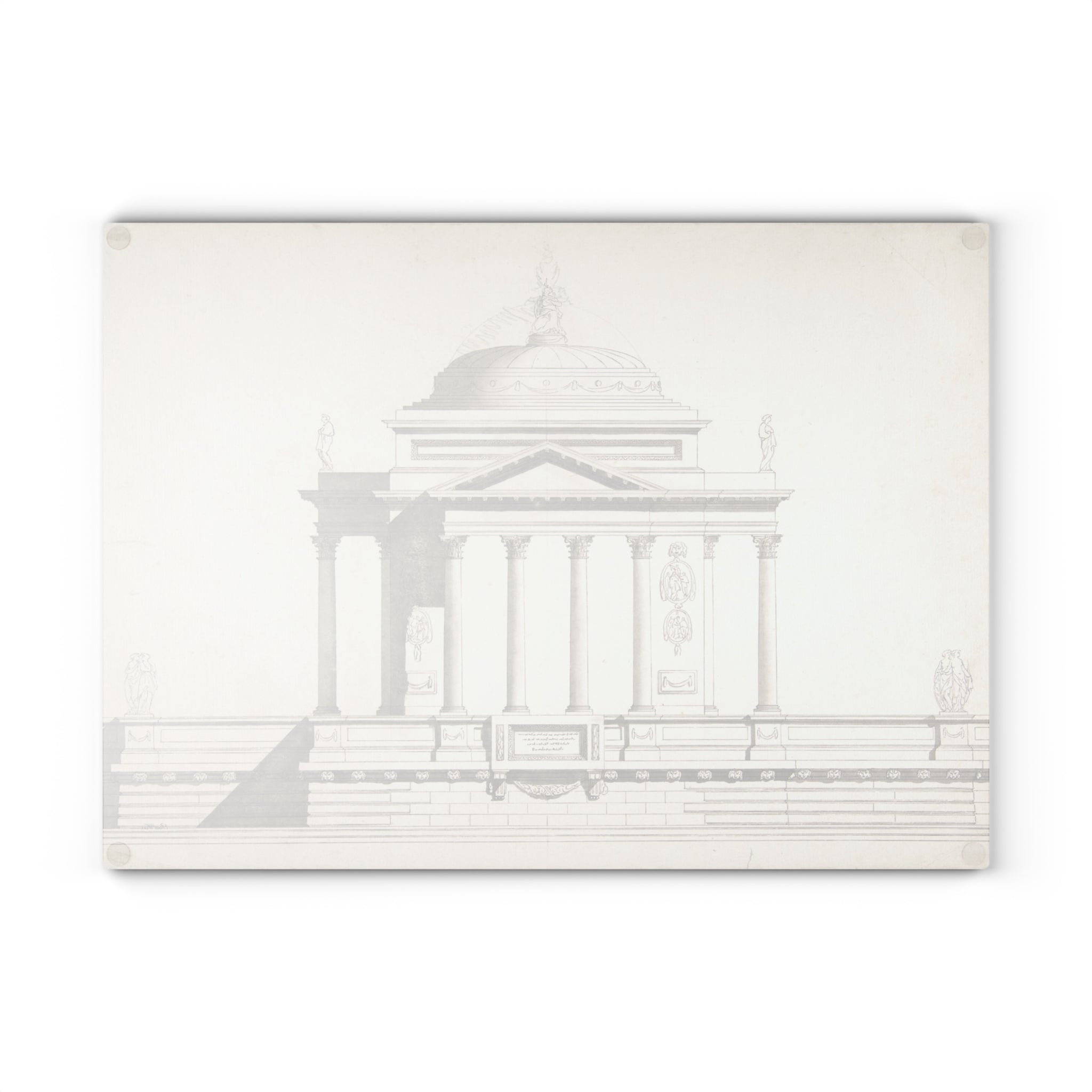 Elegant Architectural Glass Cutting Board v.2 Kitchen Decor / Barware (2 sizes)