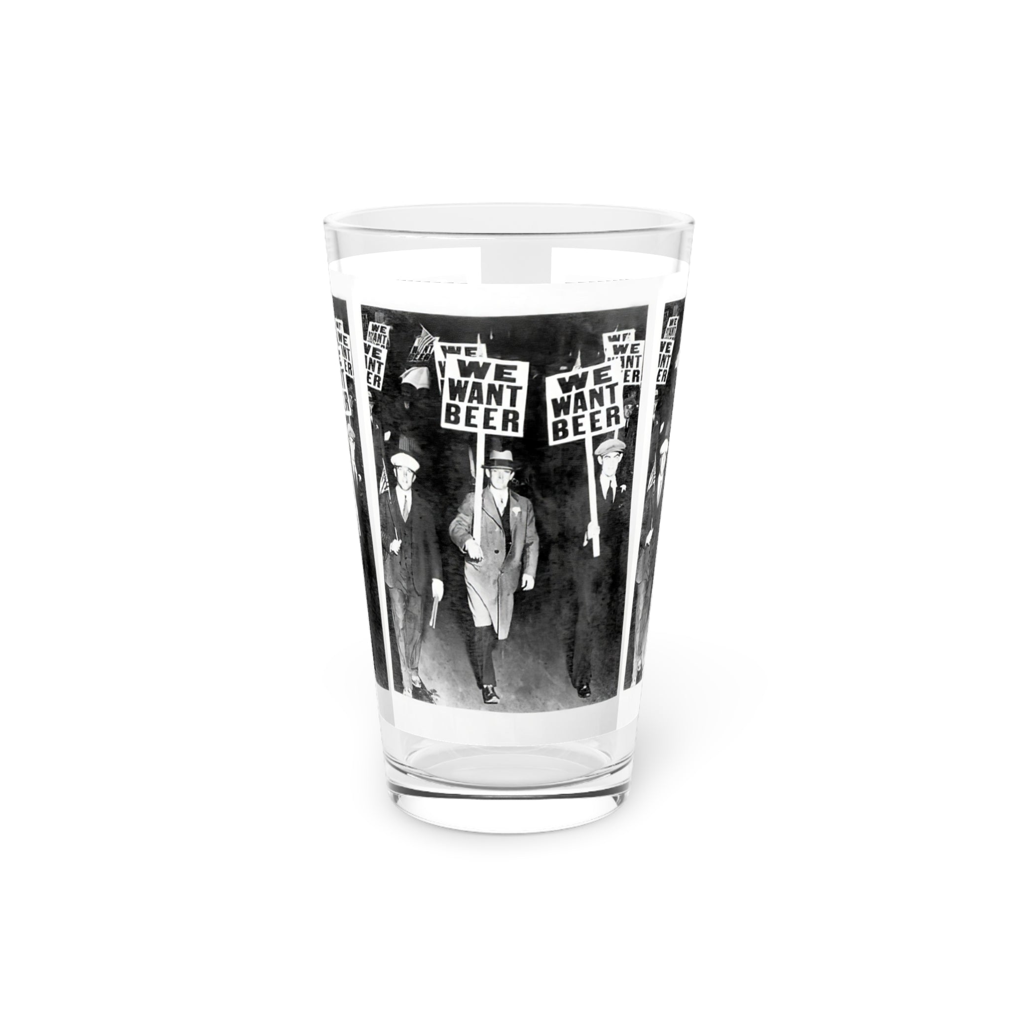 We Want Beer Pint Glass, 16oz / Barware