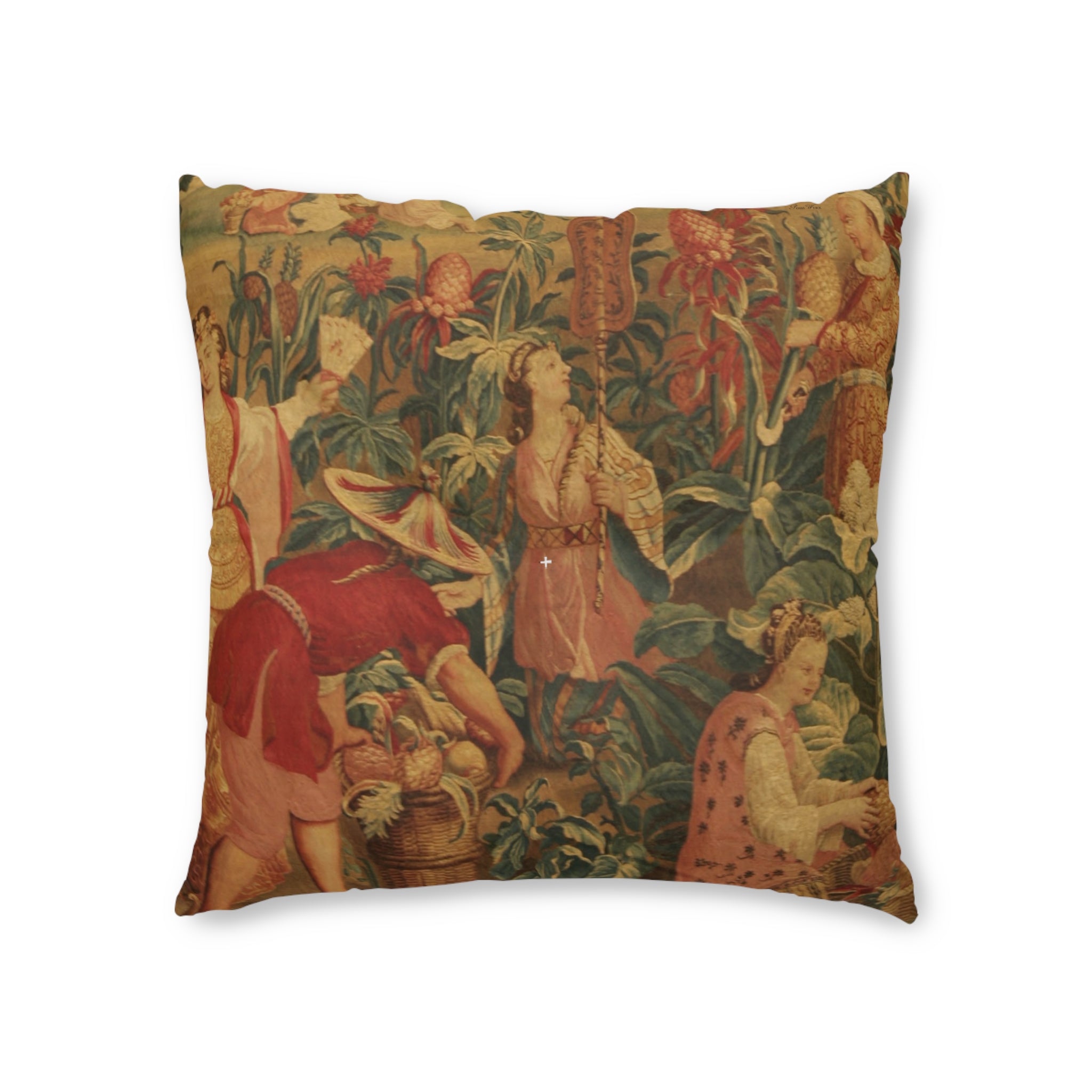 French Tapestry Tufted Floor Pillow, Square (2 sizes)
