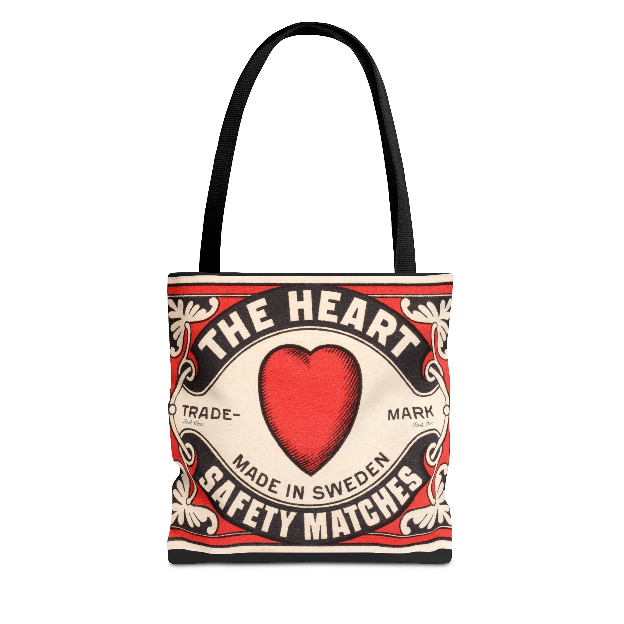 The Heart Safety Match Tote Bag (3 sizes, multiple handle colors)