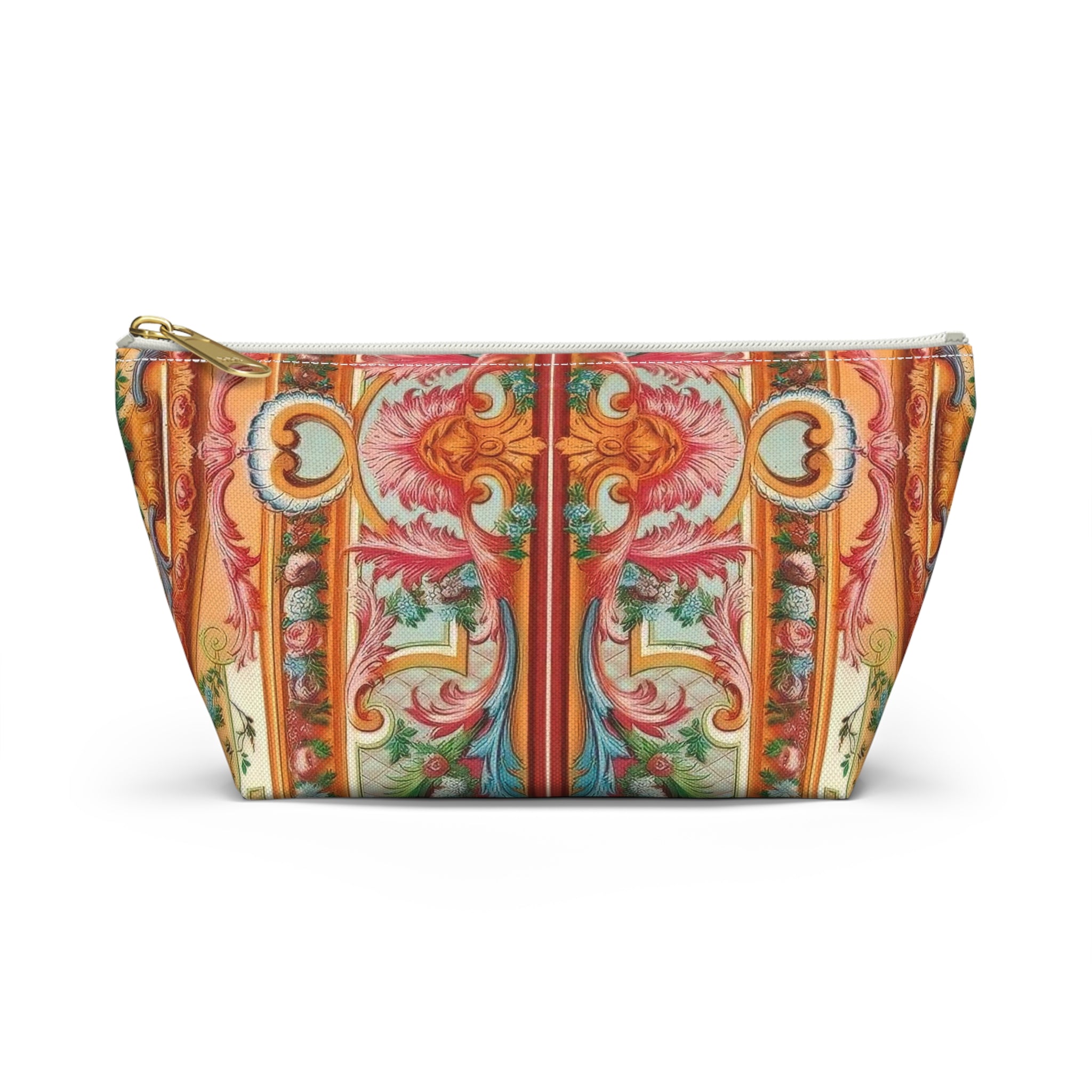 Fancy Flourish Accessory Pouch w T-bottom, 2 designs in one (2 sizes)