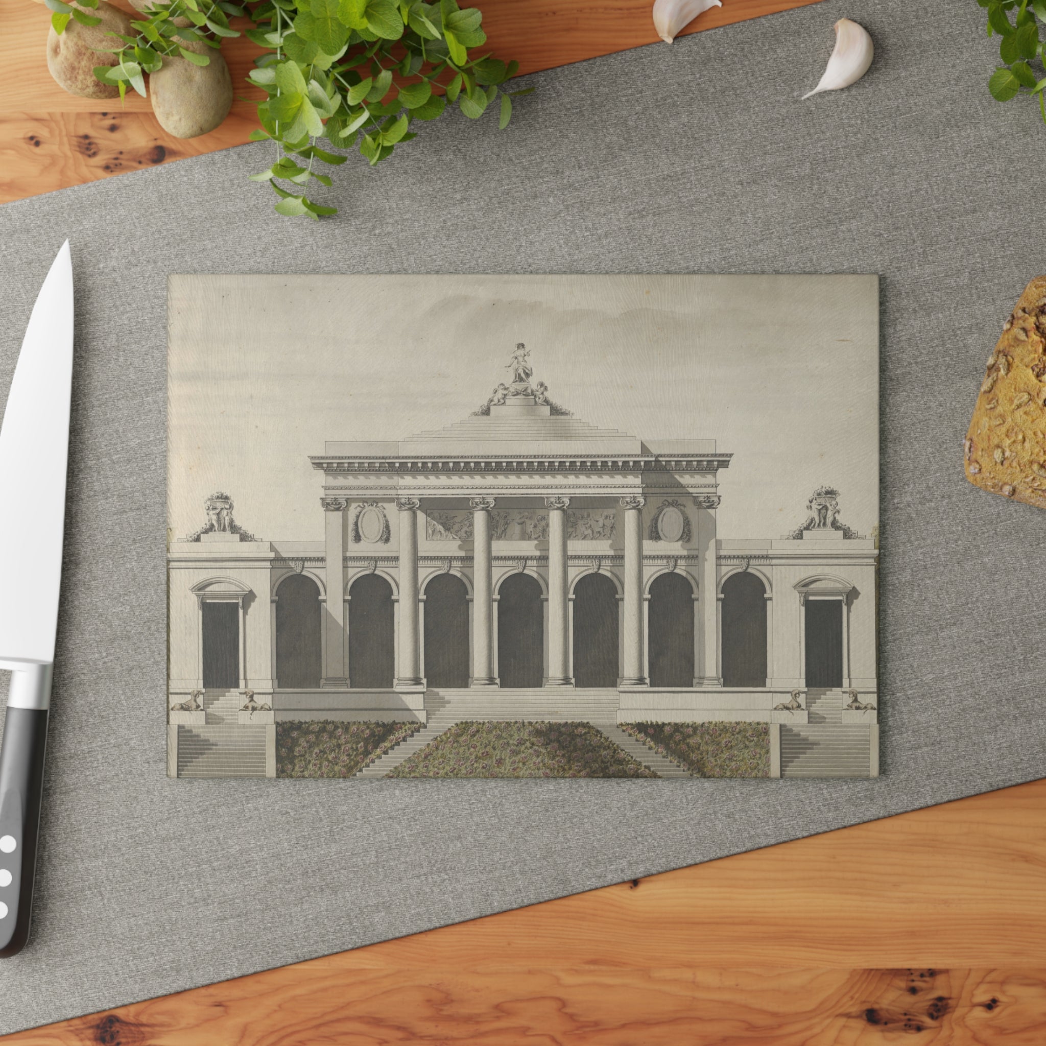 Architectural Glass Cutting Board - Elegant Kitchen Décor (2 sizes)