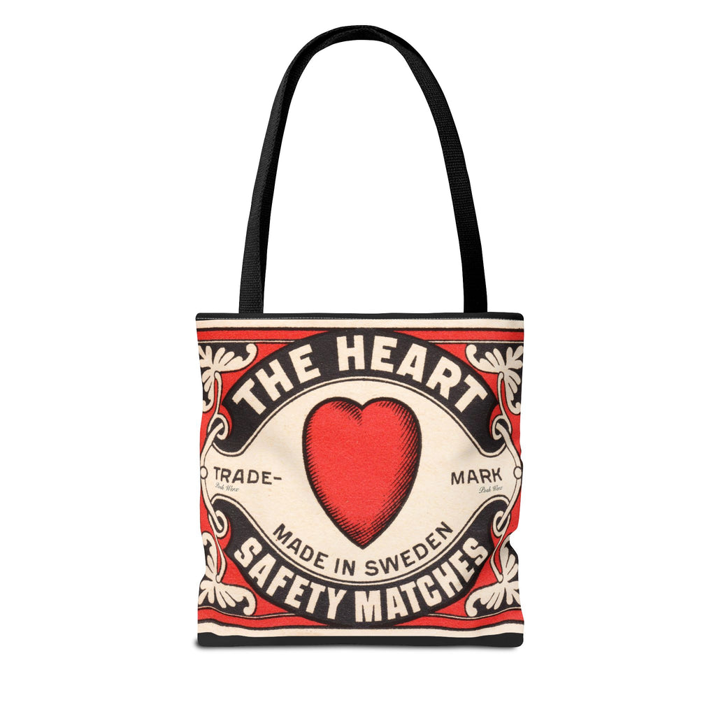 The Heart Safety Match Tote Bag (3 sizes, multiple handle colors)