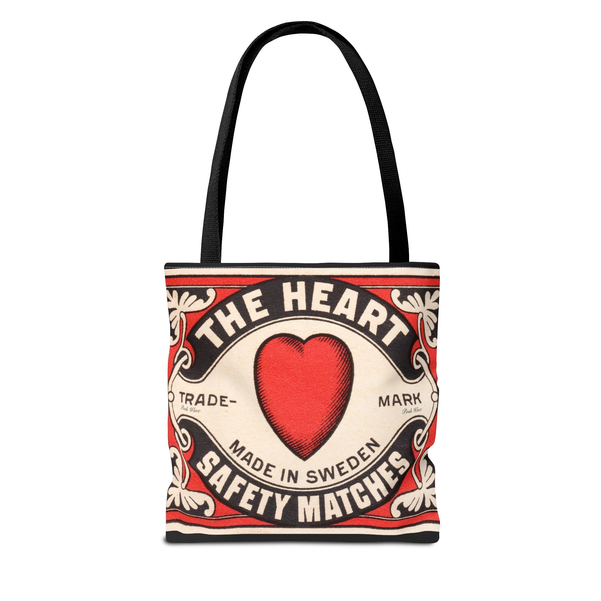 The Heart Safety Match Tote Bag (3 sizes, multiple handle colors)