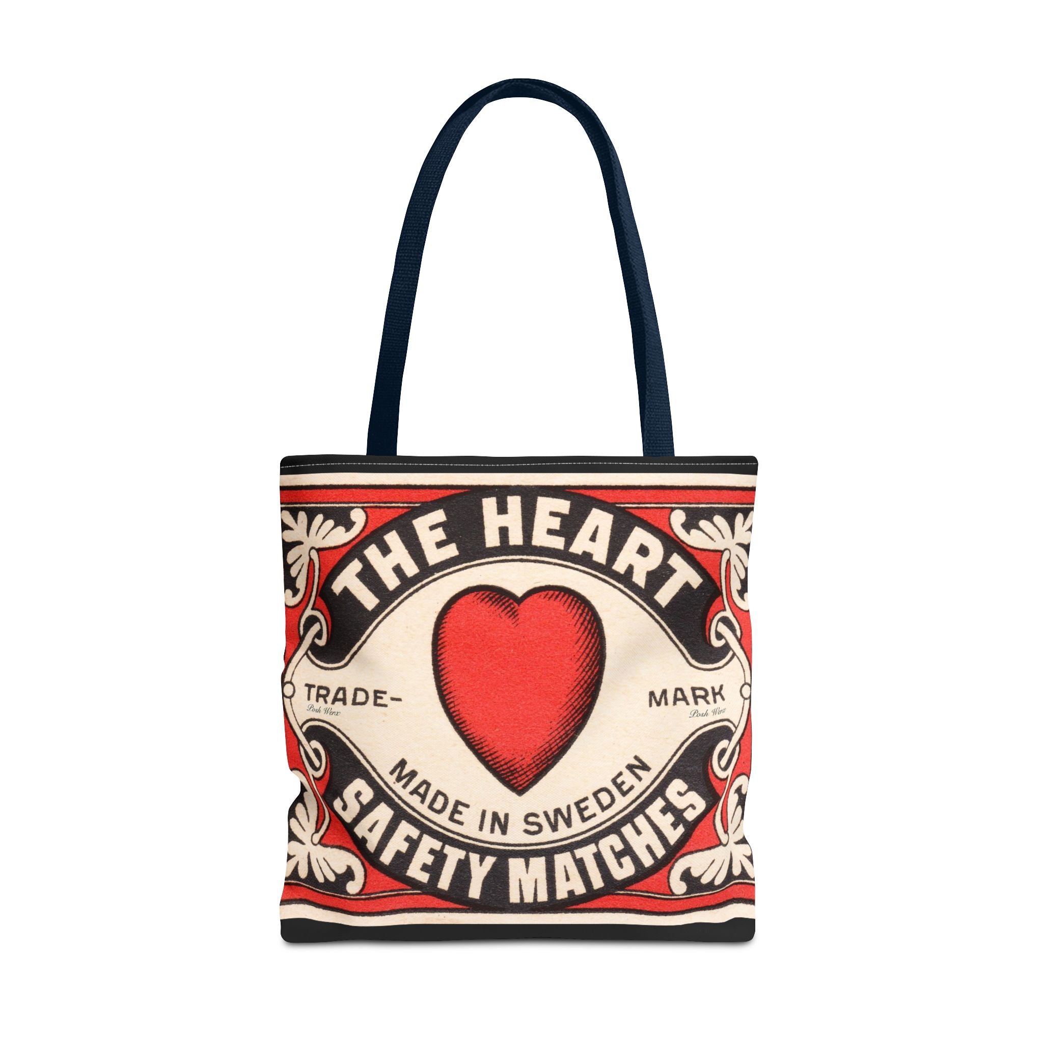 The Heart Safety Match Tote Bag (3 sizes, multiple handle colors)