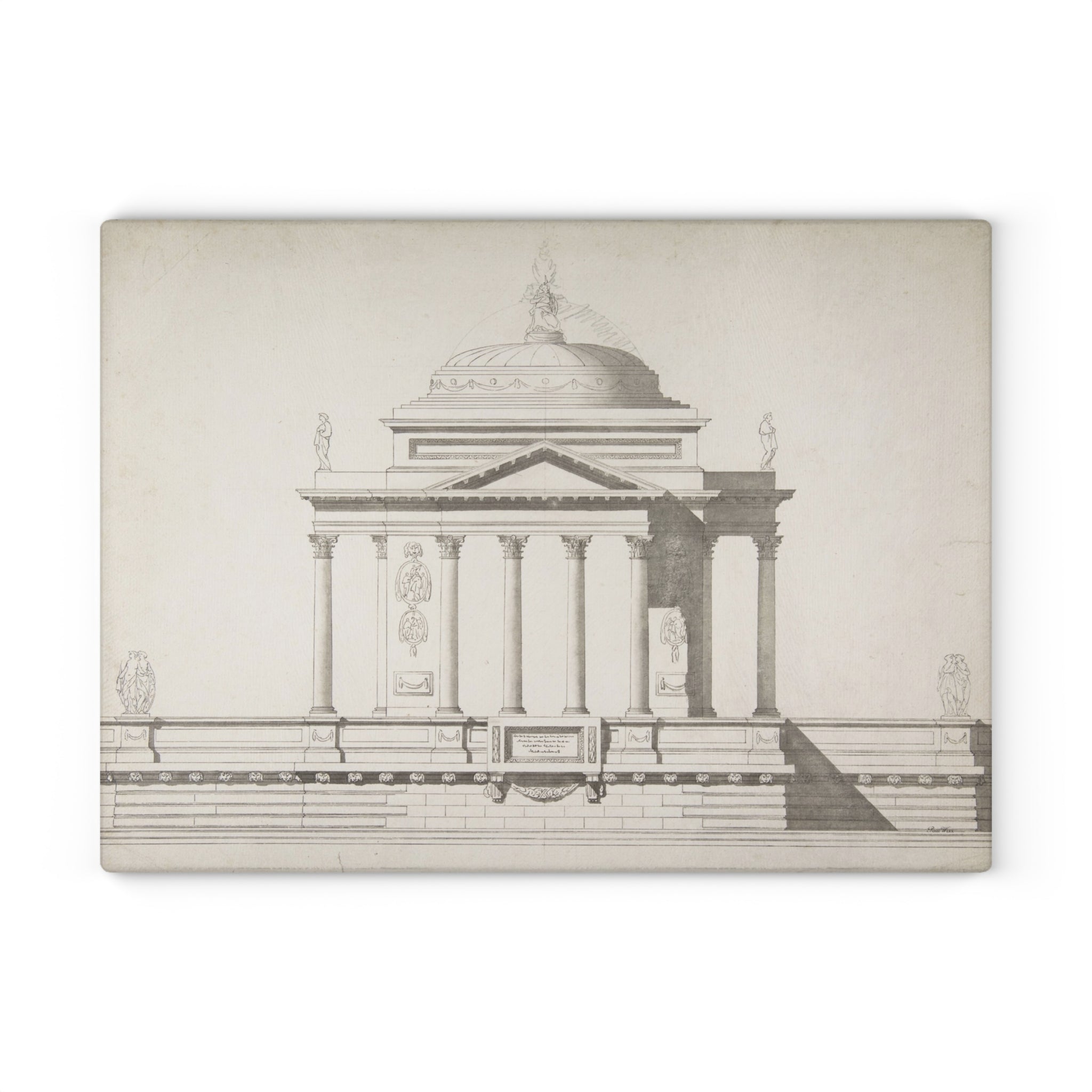 Elegant Architectural Glass Cutting Board v.2 Kitchen Decor / Barware (2 sizes)