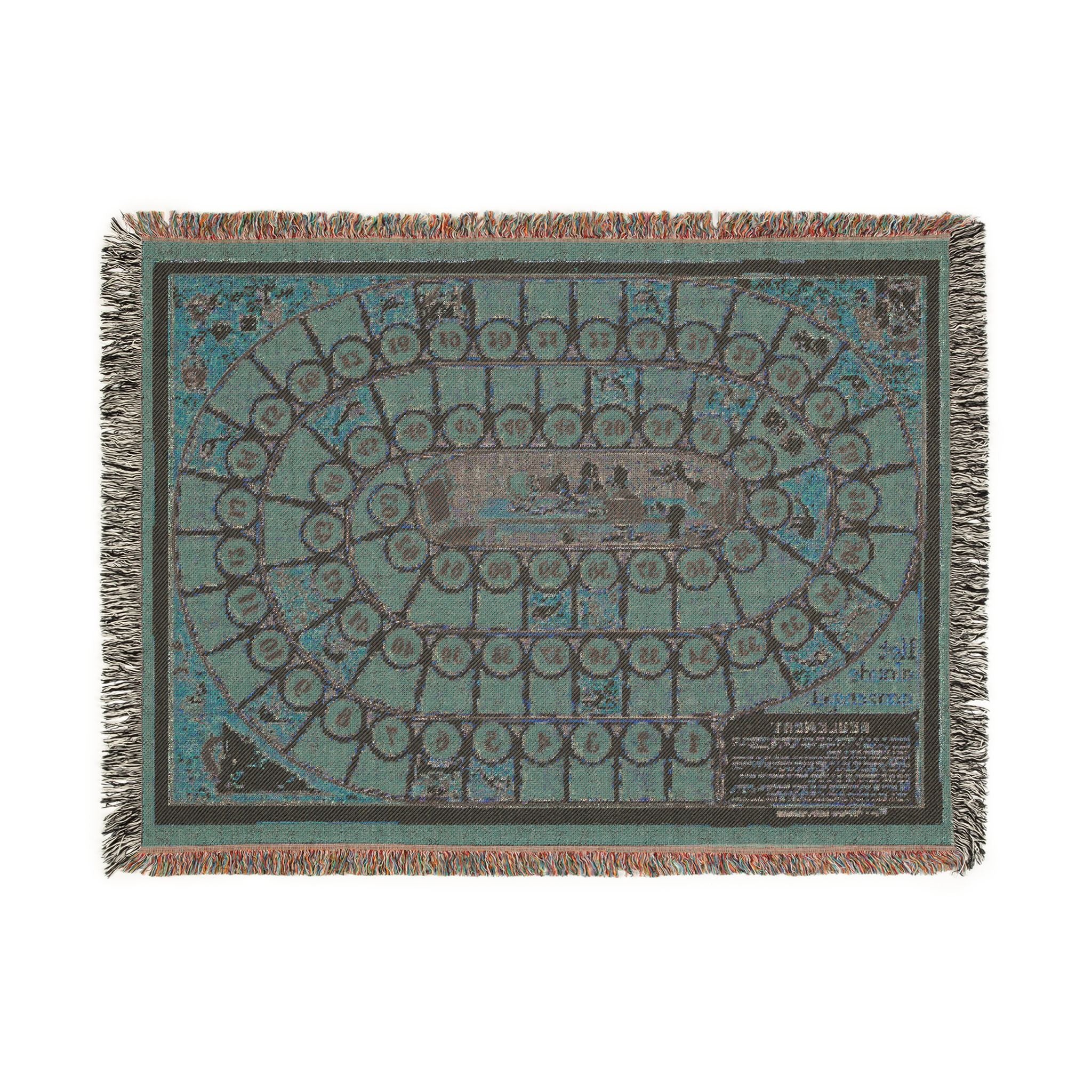 Old Game of The Goose Dutch Board Game Woven Blanket / Throw / Wall Hanging /3 sizes