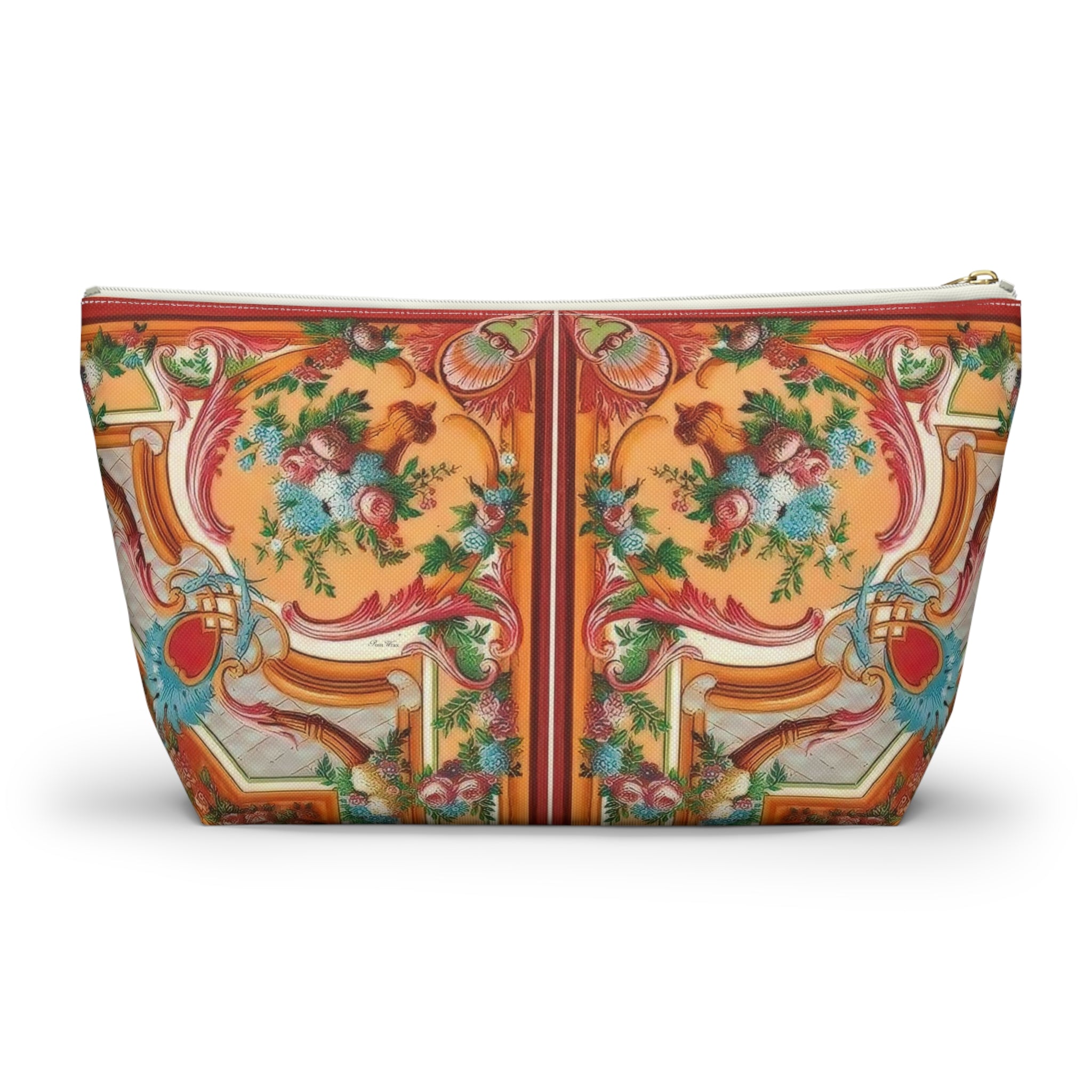 Fancy Flourish Accessory Pouch w T-bottom, 2 designs in one (2 sizes)