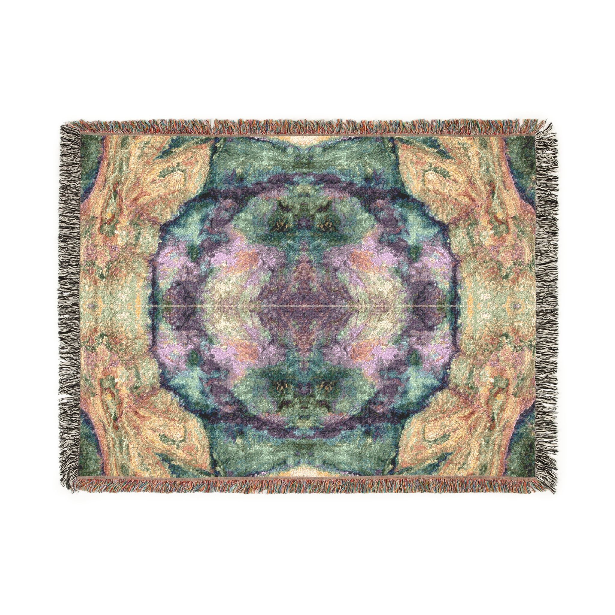 Kaleidoscope Mosaic Woven Blanket - Decorative Throw / Wall Hanging 3 sizes