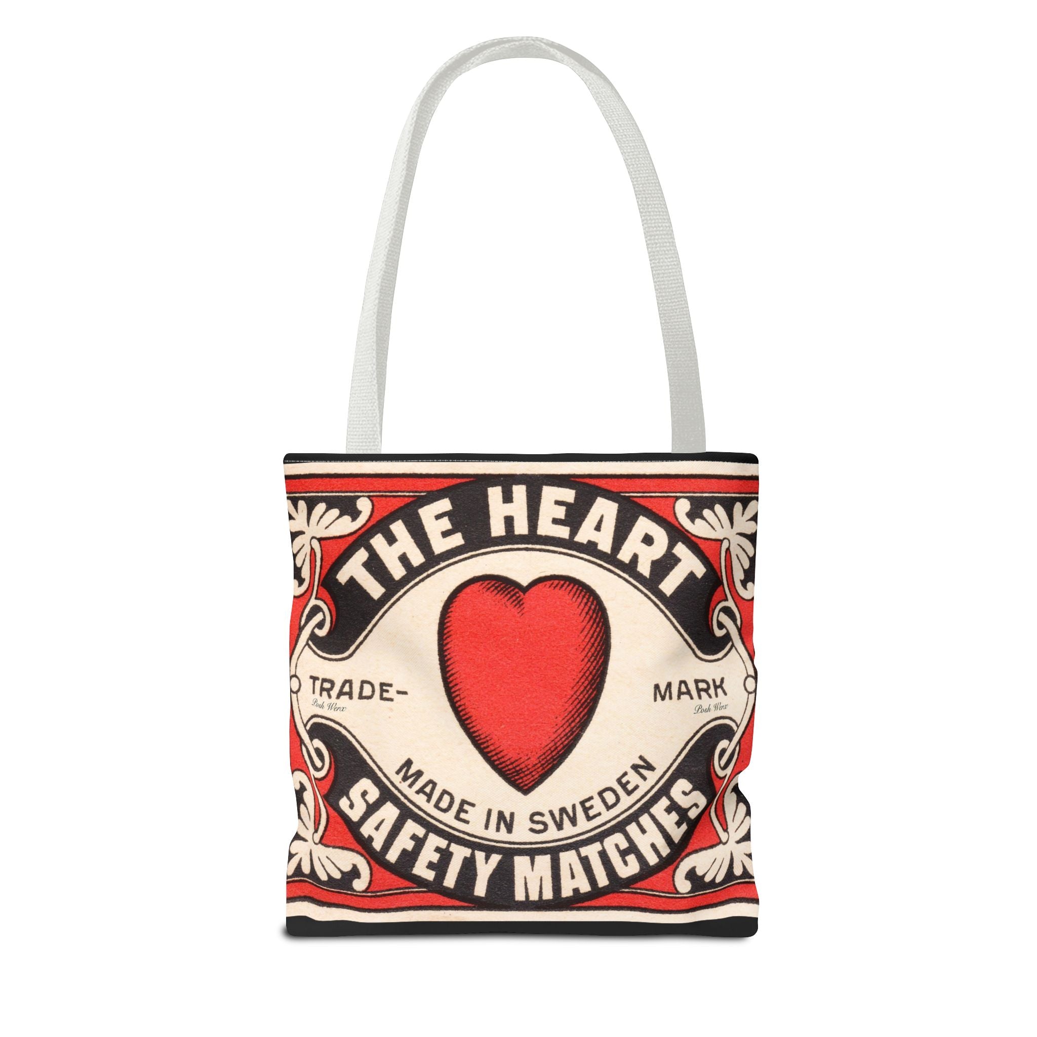 The Heart Safety Match Tote Bag (3 sizes, multiple handle colors)