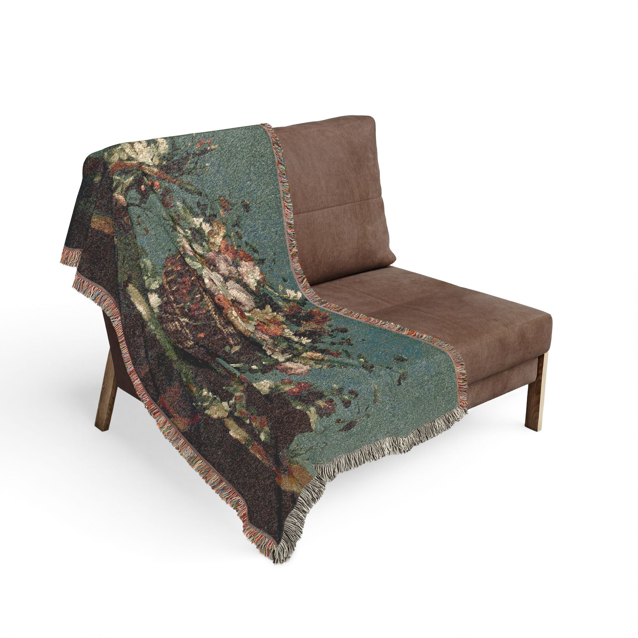 Vintage Floral Woven Blanket – Classic Still Life Throw (3 sizes)