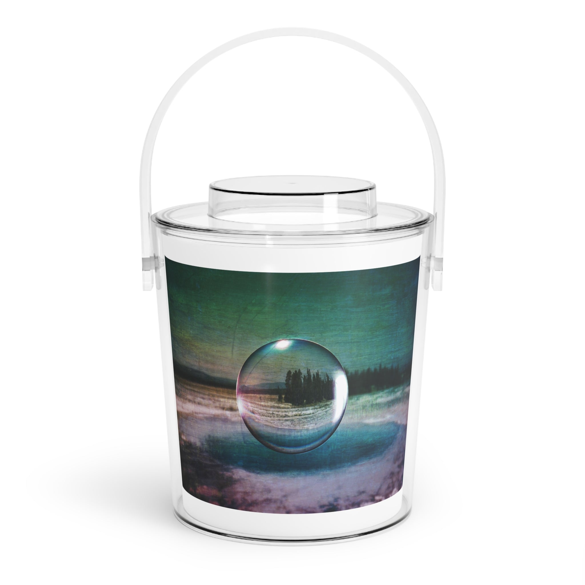 Orb Forest Ice Bucket with Tongs / Barware