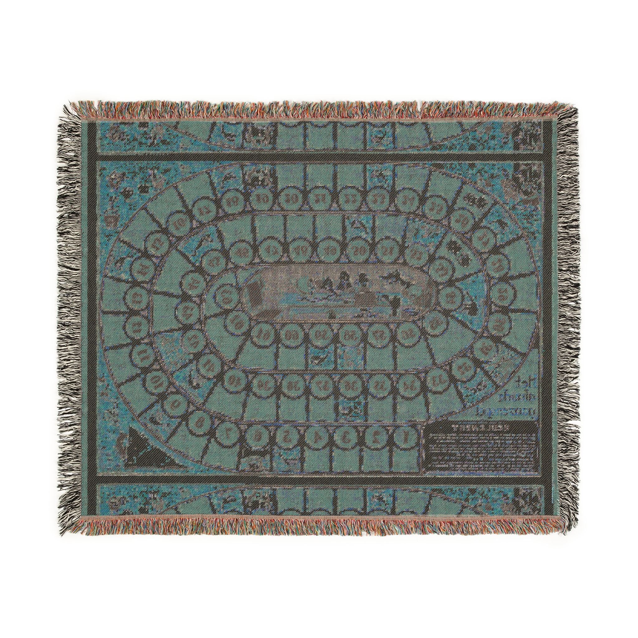 Old Game of The Goose Dutch Board Game Woven Blanket / Throw / Wall Hanging /3 sizes