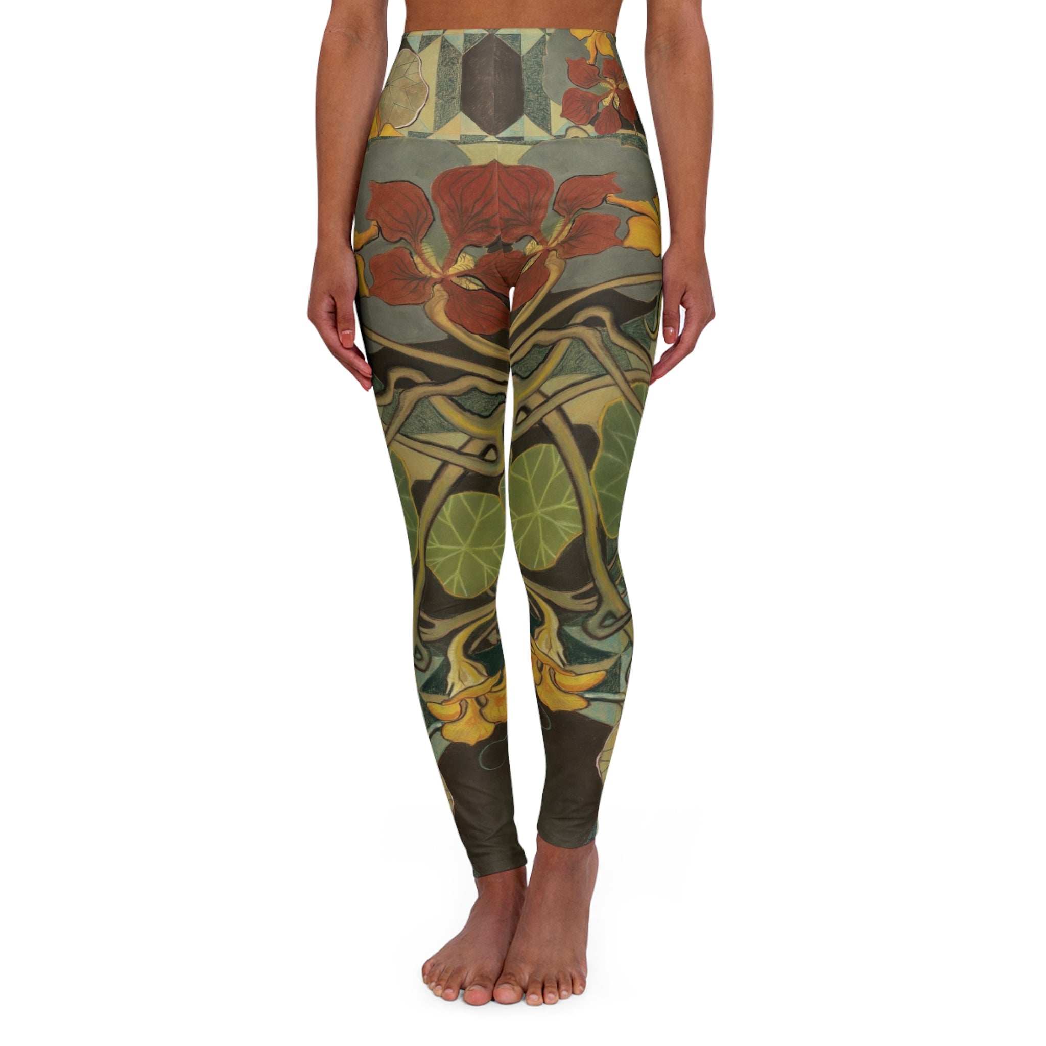 Art Nouveau Nasturtium Yoga Pant Yoga Leggings | Bottoms (6 sizes)