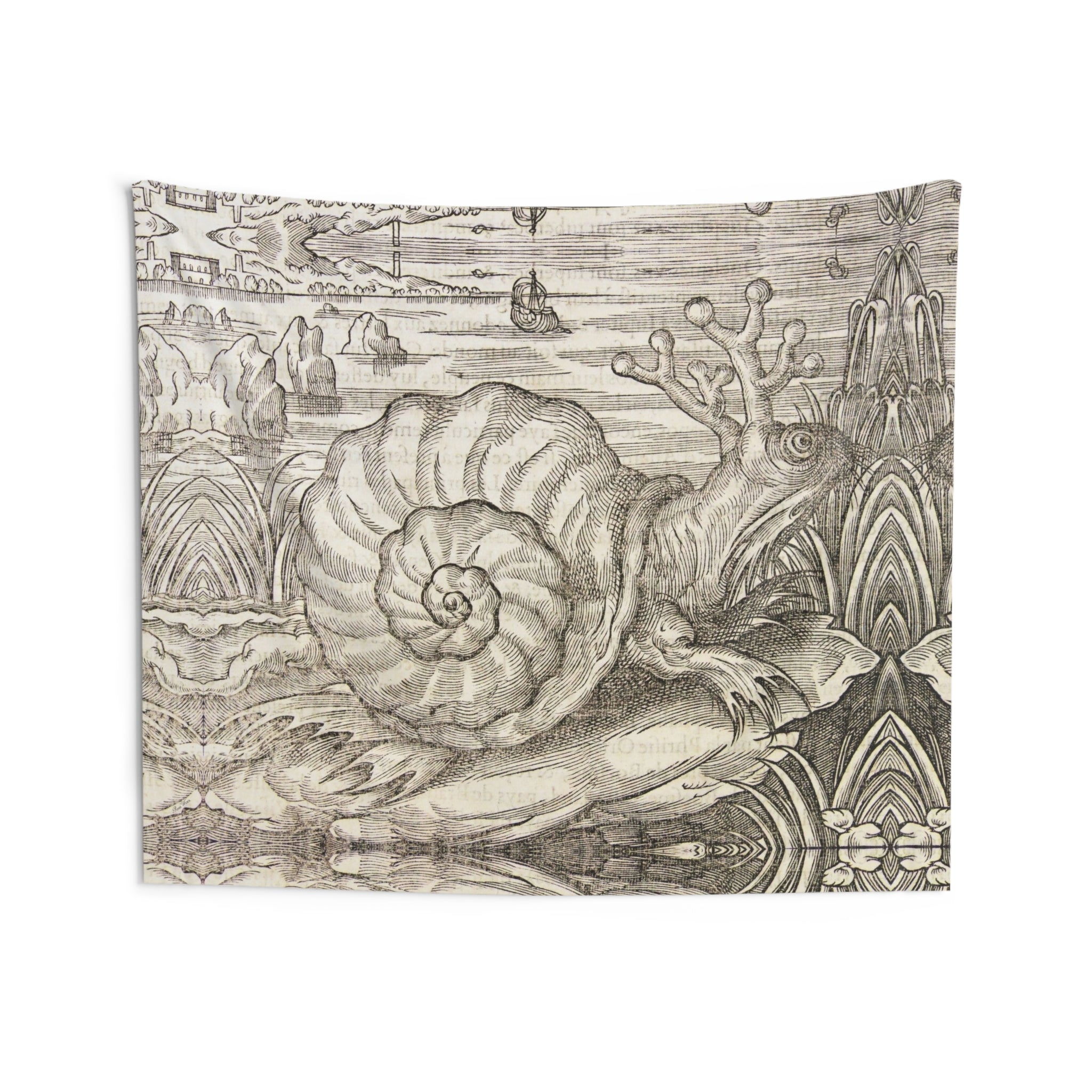 Artistic Garden Snail Wall Tapestry, Wall Hanging Living Room Wall Art (2 sizes)
