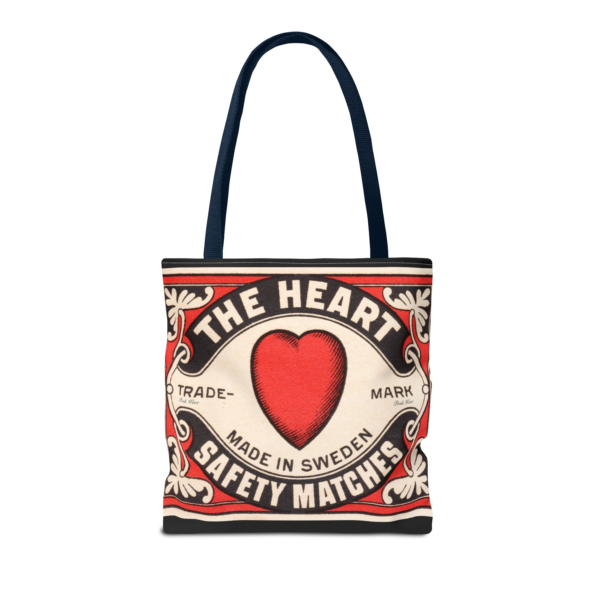 The Heart Safety Match Tote Bag (3 sizes, multiple handle colors)